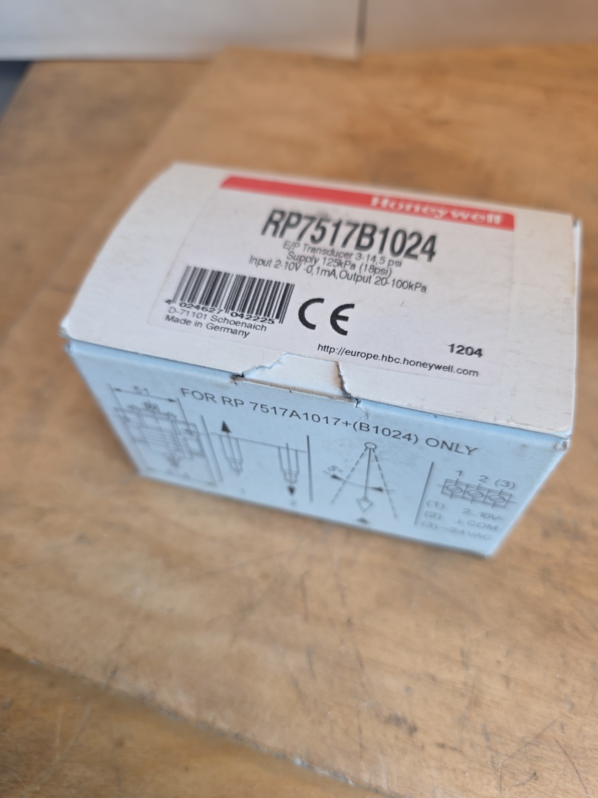 Honeywell RP7517B1024 E/P Transducer