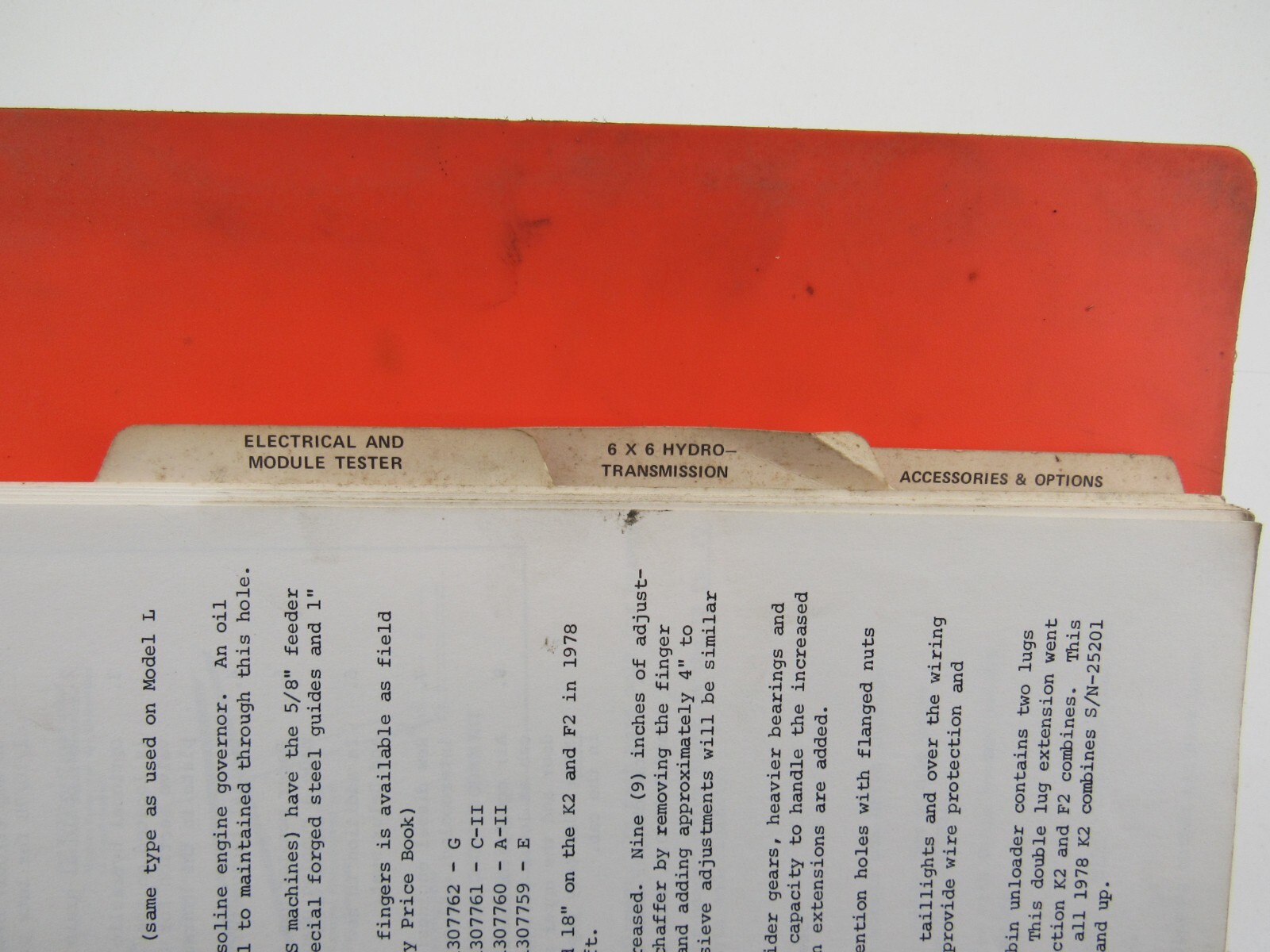 1978 Allis Chalmers Gleaner Combine Service Training Manual Service Update