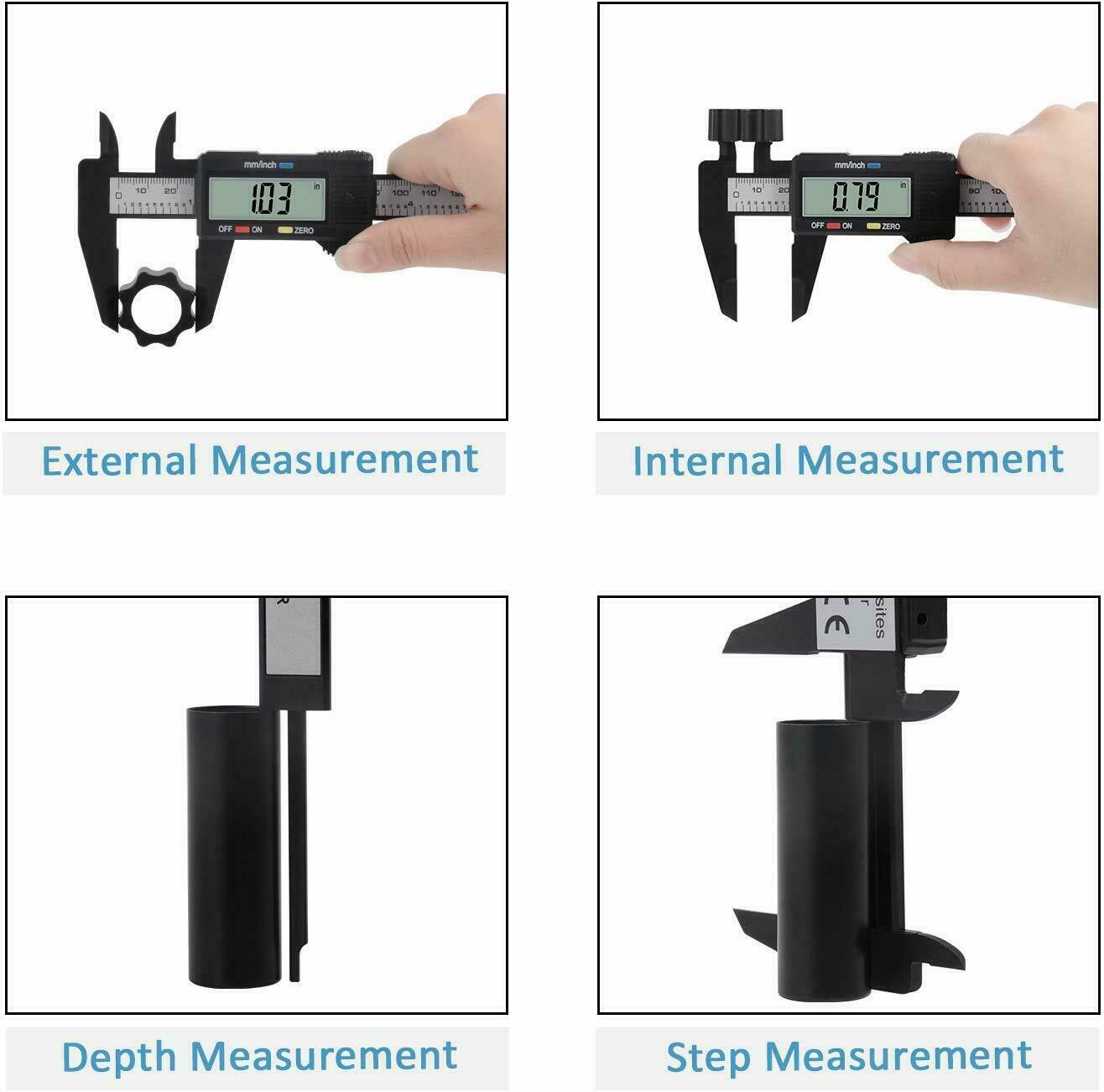 150mm Digital Caliper Micrometer LCD Gauge Vernier Electronic Measuring Ruler