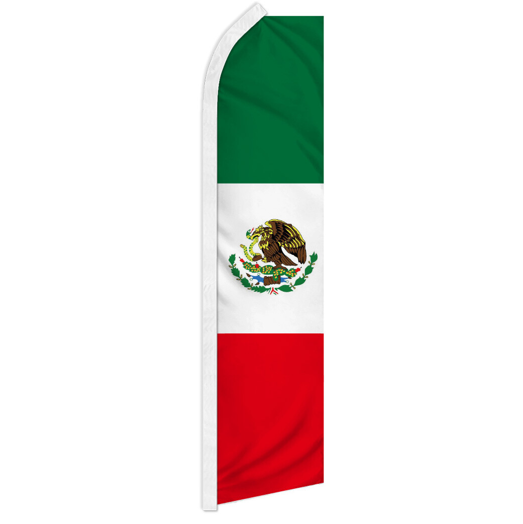 Mexico Advertising Swooper Feather Flutter Flag Large Mexican Flag