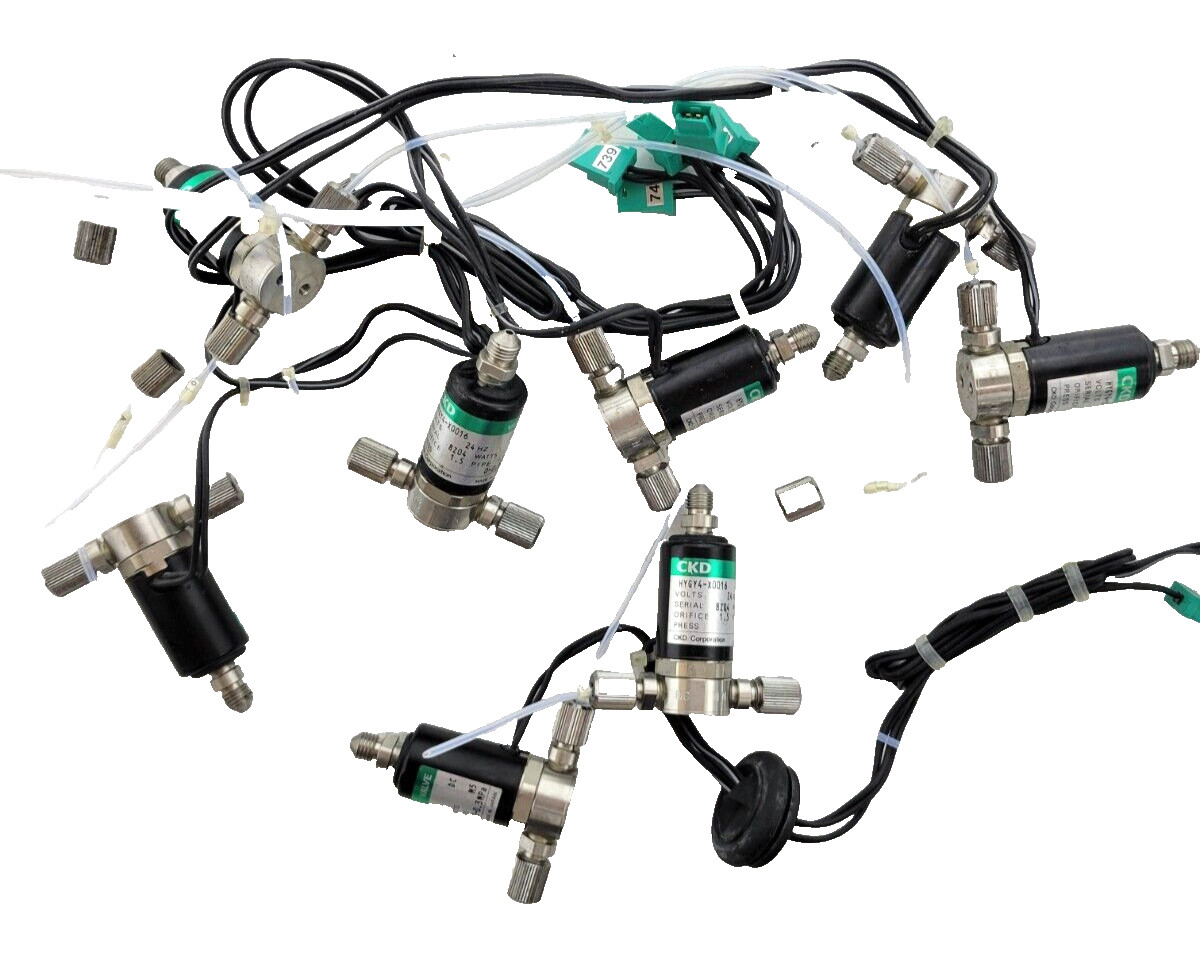 CKD HYGY4-X0016 1.5 Orifice 24Hz 0-0.3mpa M5 Valve (LOT OF 8) -USED.