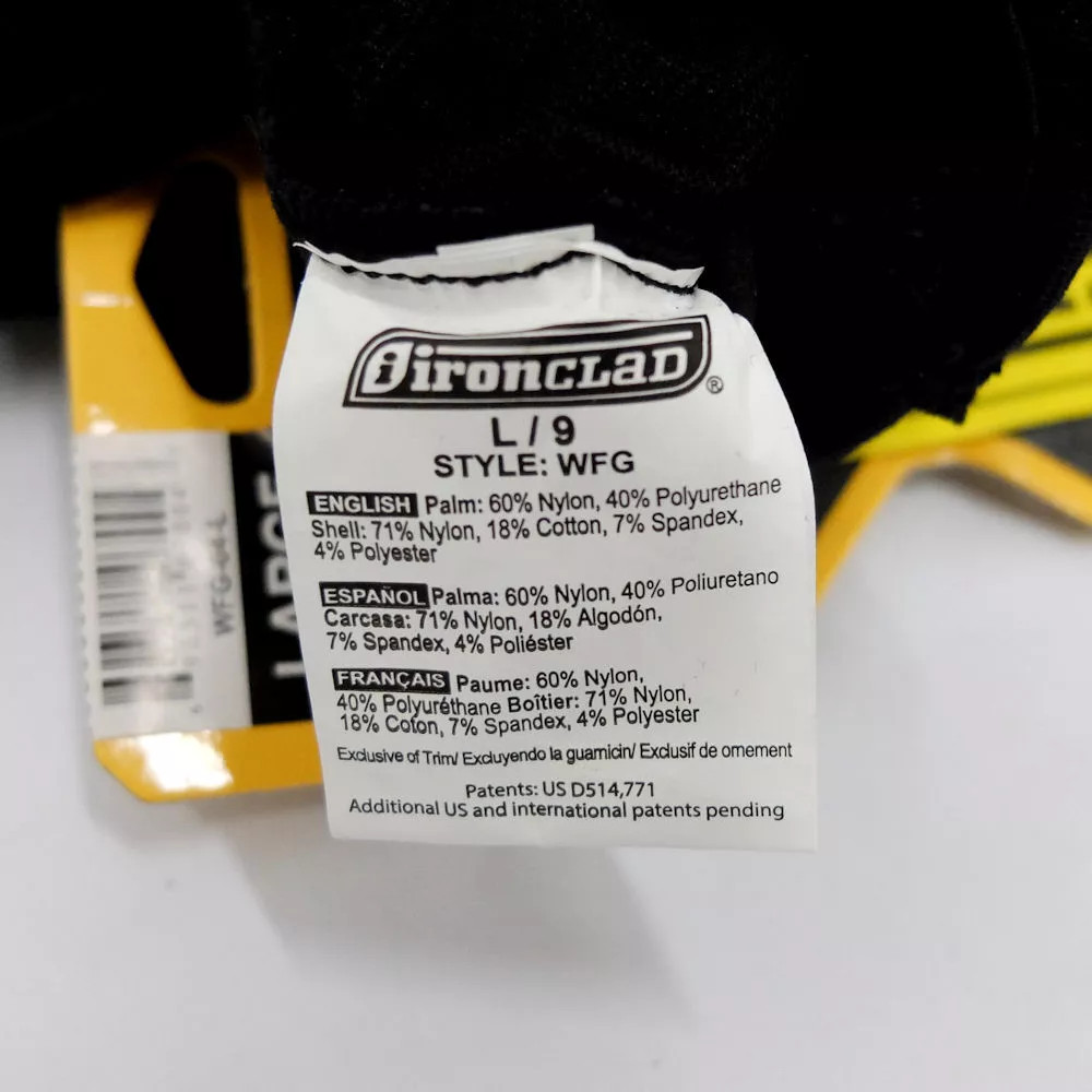 Ironclad Workforce Gloves, Large (9)