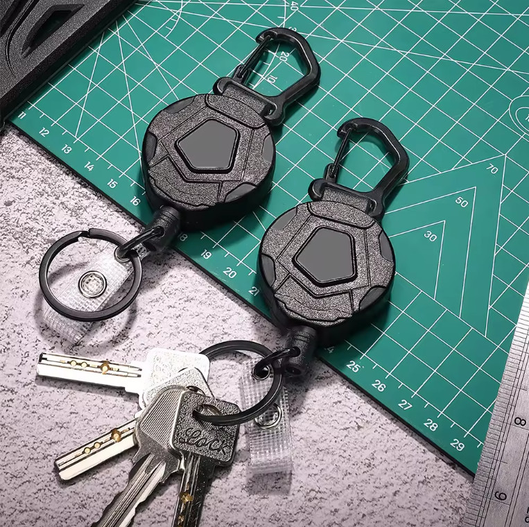 Heavy Duty Retractable Carabiner Keychain / ID Badge Holder – Buy More And Save!