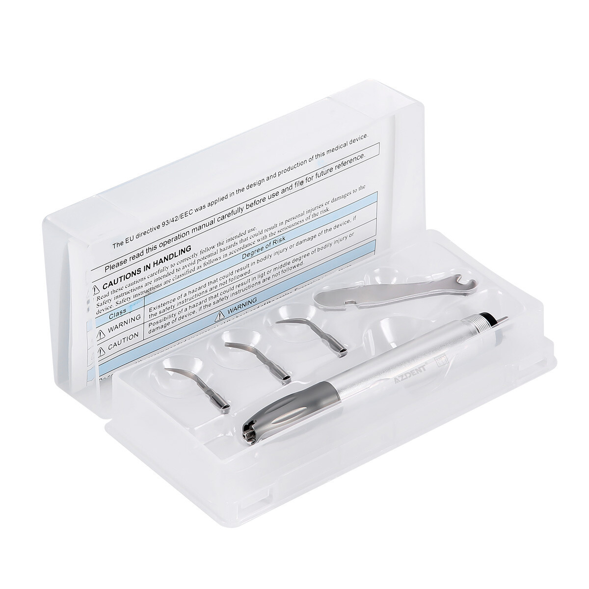 US Dental Ultrasonic Air Perio Scaler Handpiece 2/4 Hole with 3 Tips AZDENT