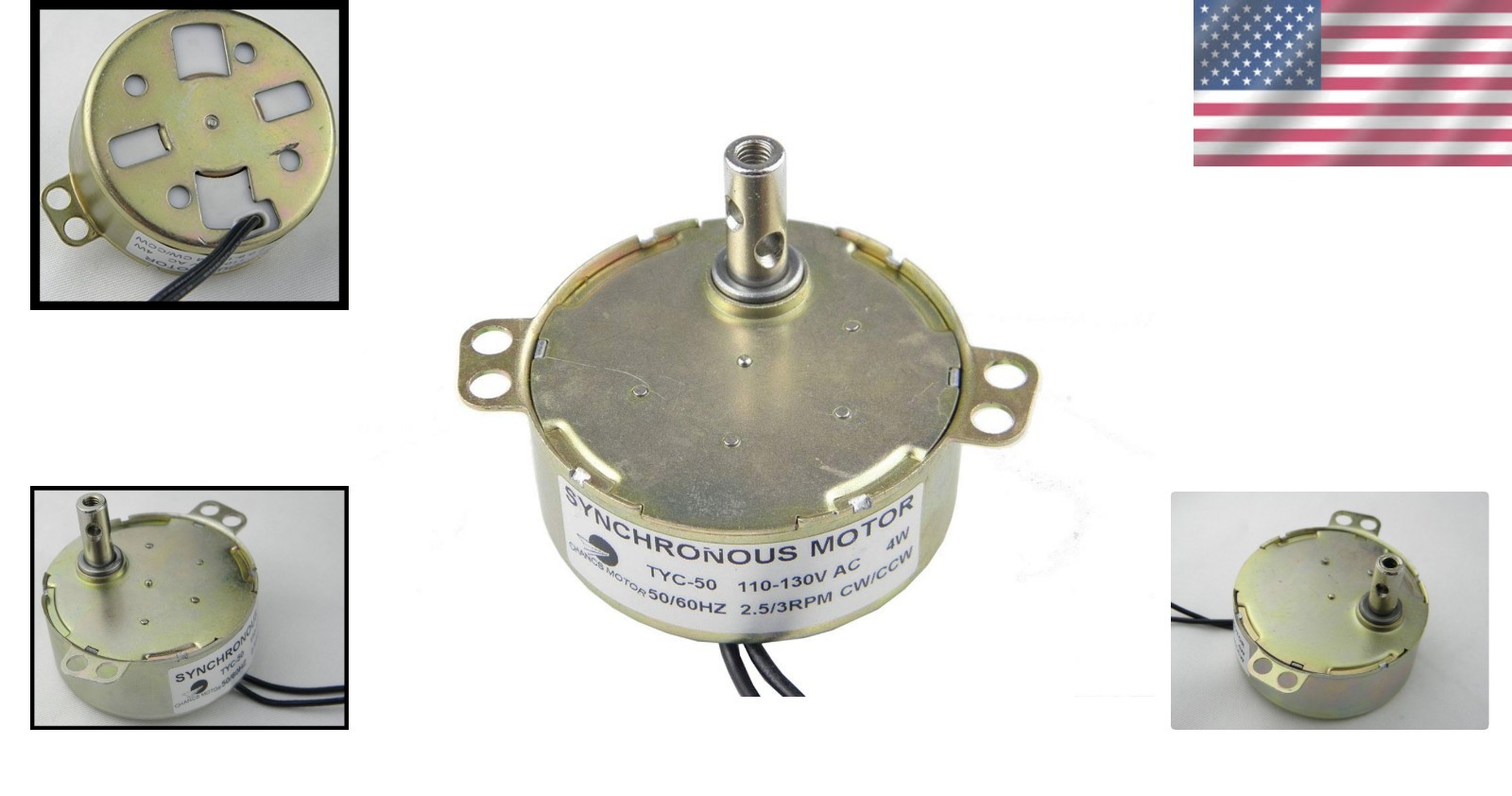 Low Noise AC 110V Synchronous Gear Motor 2.5/3RPM for Versatile Applications