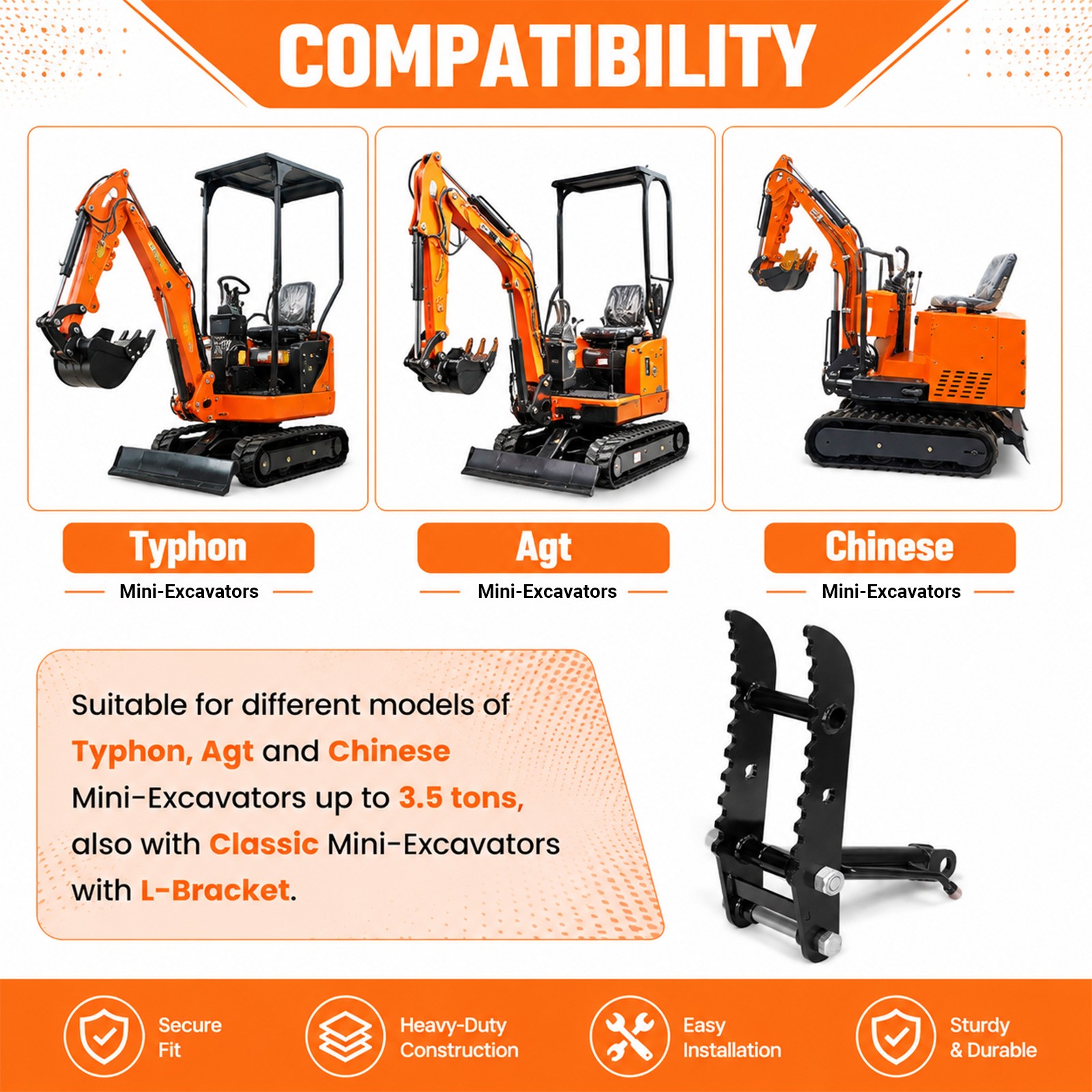 Mini Excavator Thumb Attachment Heavy Duty Heavy Duty Steel Thumb Attachment