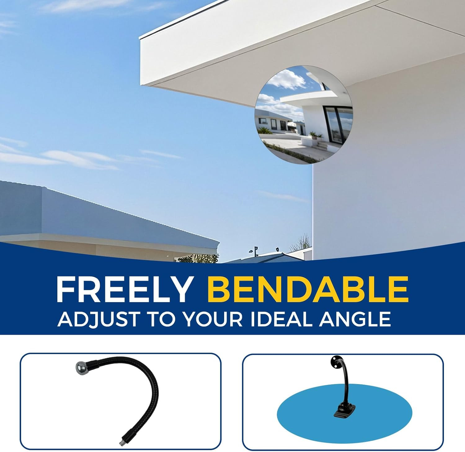 Acrylic Convex Mirror 80° Adjustable Wide-Angle Indoor Security Mirror Suitable