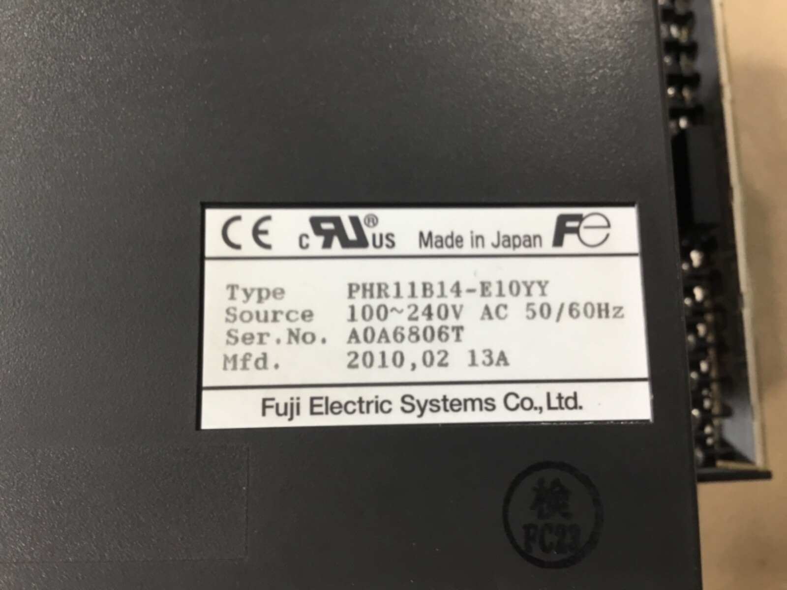 Fuji Electric PHR11B14-E10YY Communicator #16F44