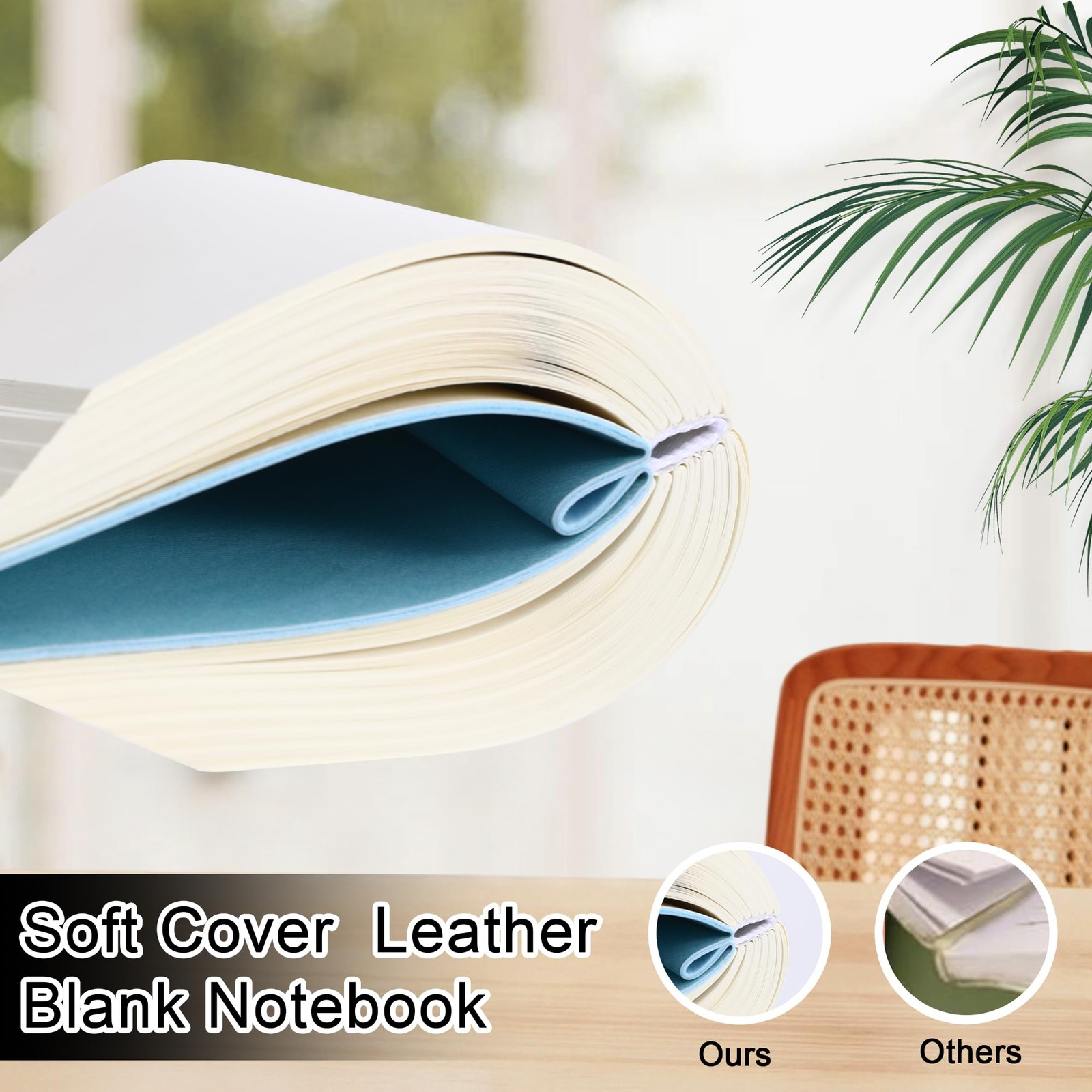 Thick Blank Journal Notebook 400 Pages , A6 Unlined Plain Sketchbook , 100gsm…