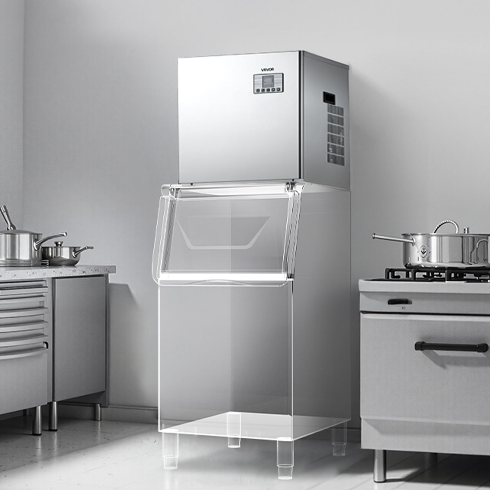 VEVOR Commercial Ice Maker Machine – Head 550 lbs/Day Self-Cleaning Ice Maker