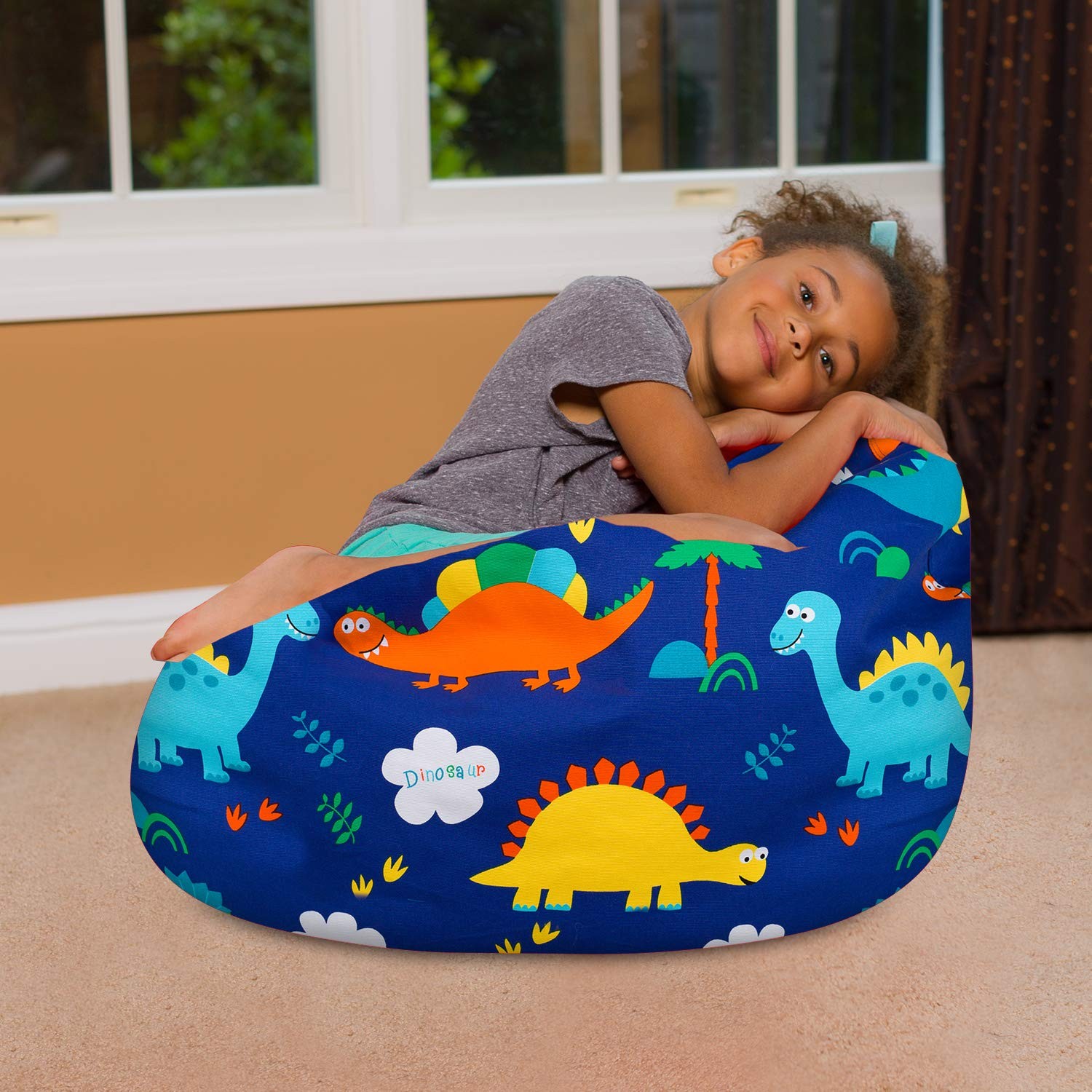 Posh Creations Bean Bag Chair For Kids Teens And Adults Includes Removable And