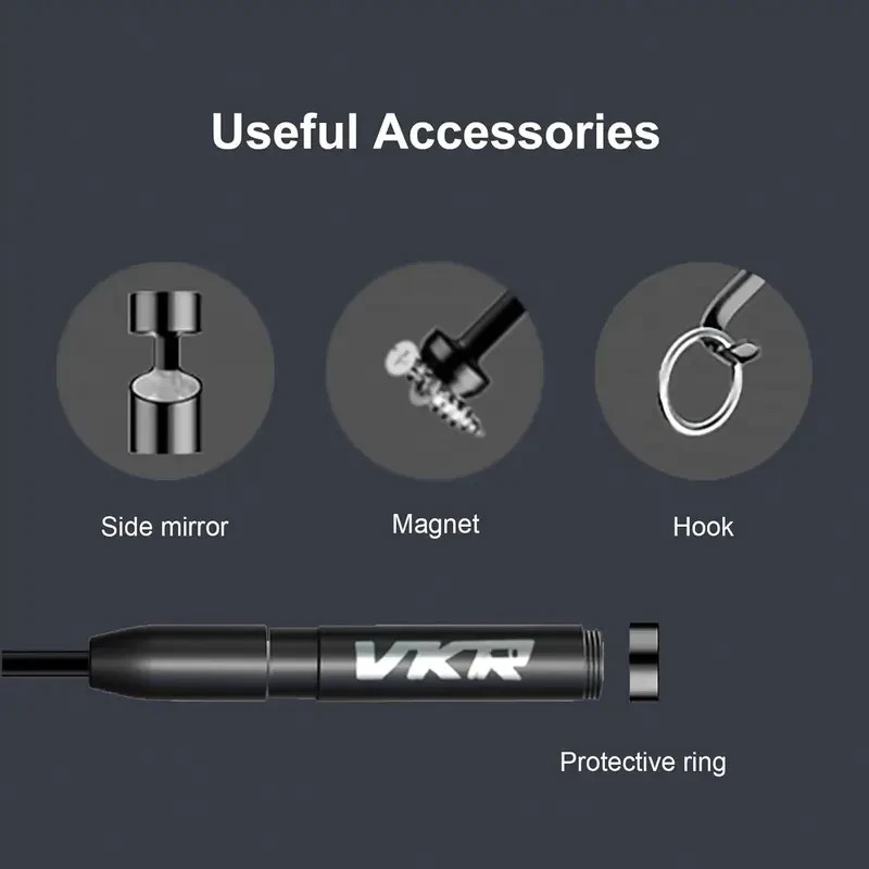 Endoscope Camera with Light, 1920P HD Borescope Camera with 8 LED Lights 16.4ft