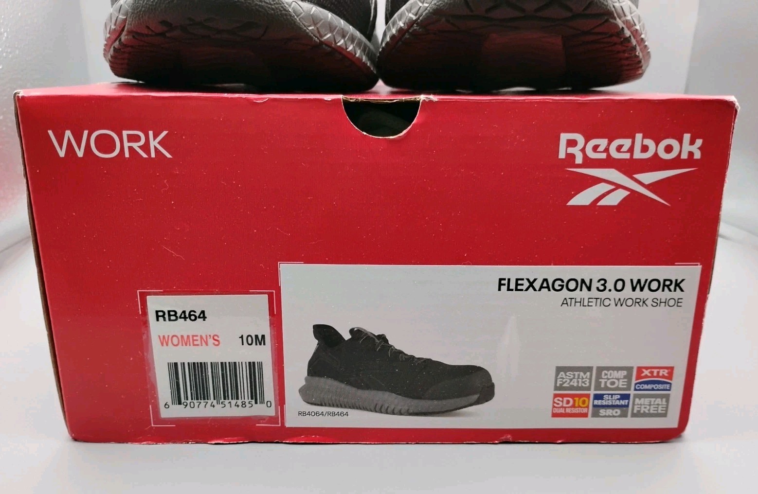 Reebok Flexagon 3.0 Composite Toe Women’s 10M Men’s 8 Black Athletic Work Shoes