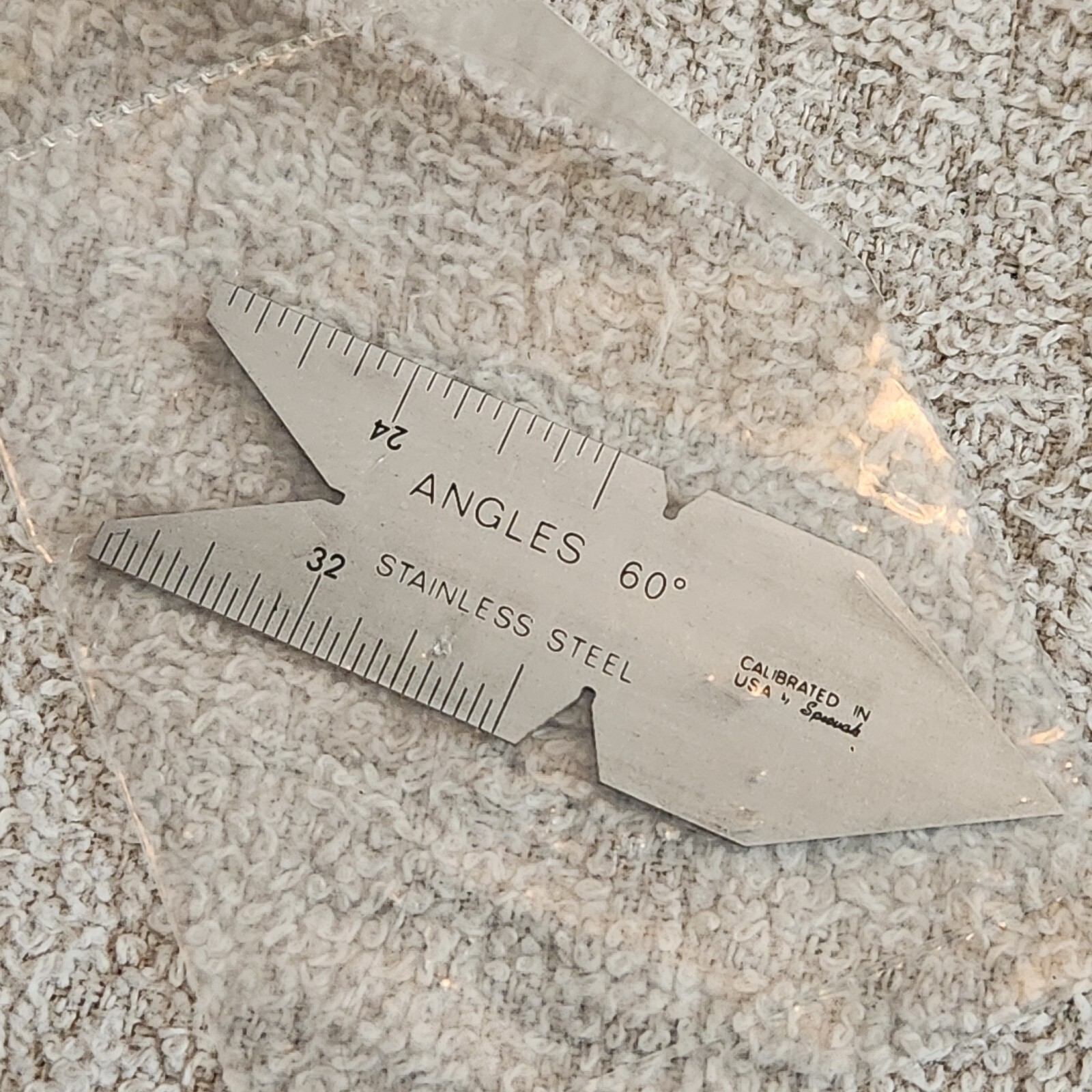 QTY of 1ea. L.A.Spievak Corp «Fish-Tail» 60º Thread Center Gage – new