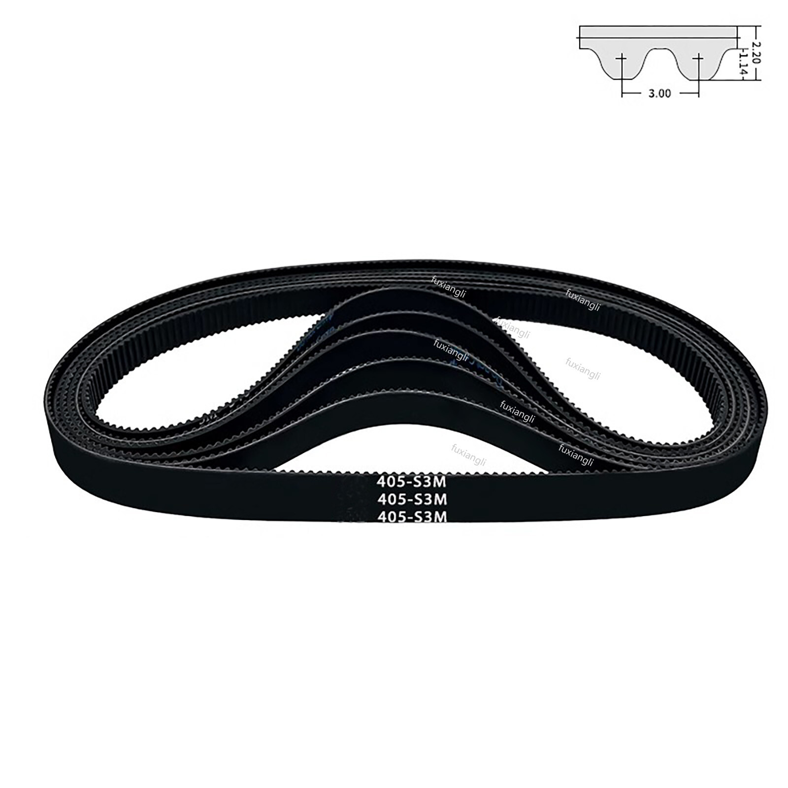 STS S3M 87-4500mm Timing Belts Pitch 3mm Close Loop Rubber Drive Belt Width 20mm