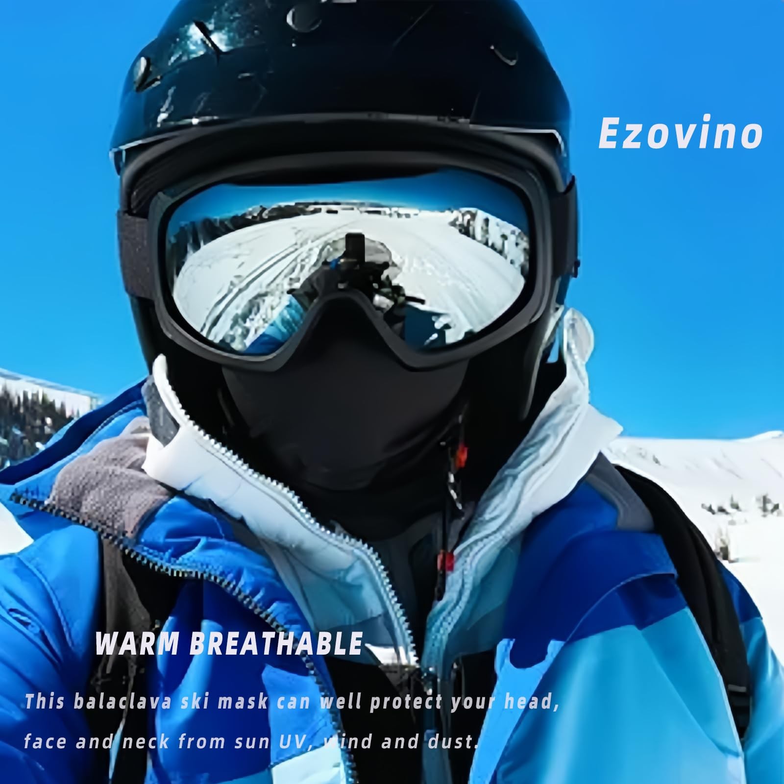 Ezovino 4 Pack Balaclava Ski Face Mask for Men One Size, Multicoloured 01