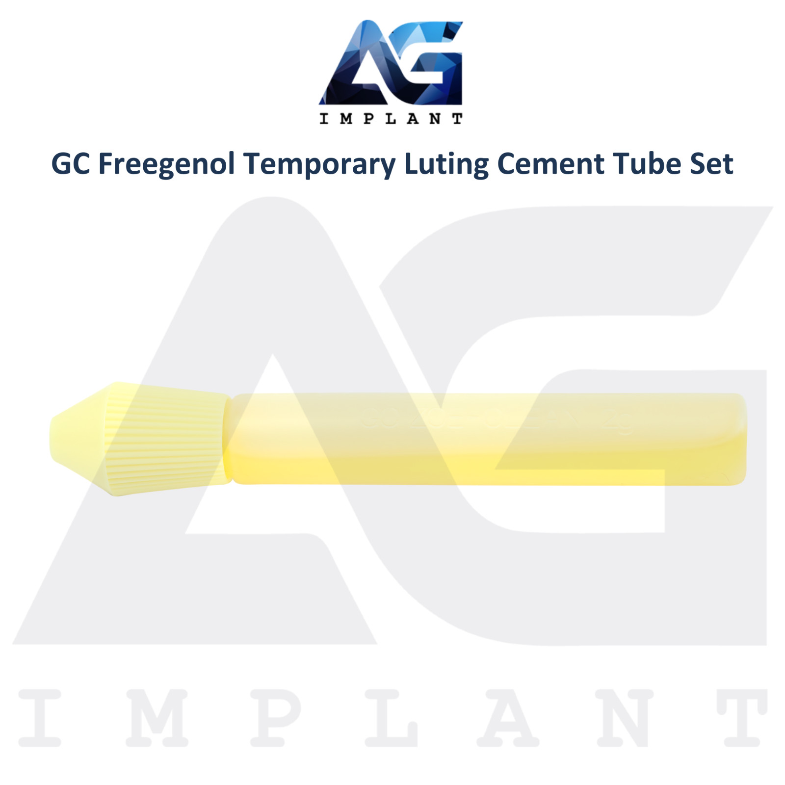 Dental Freegen0l Temporary Luting Cement Tube Set Handmix Self Cure Restorations