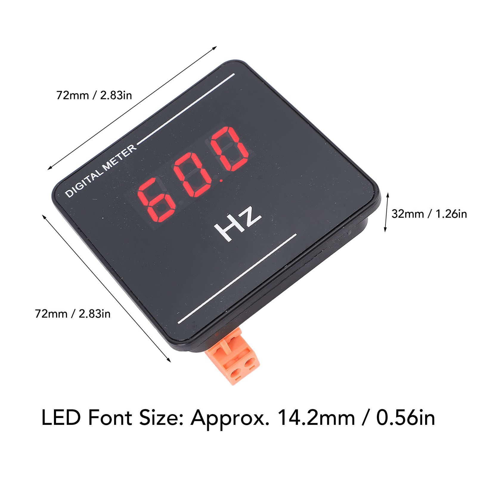 10-99.9Hz Digital Frequency Meter 0.56in LED Display Hz Counter Tester Cymometer