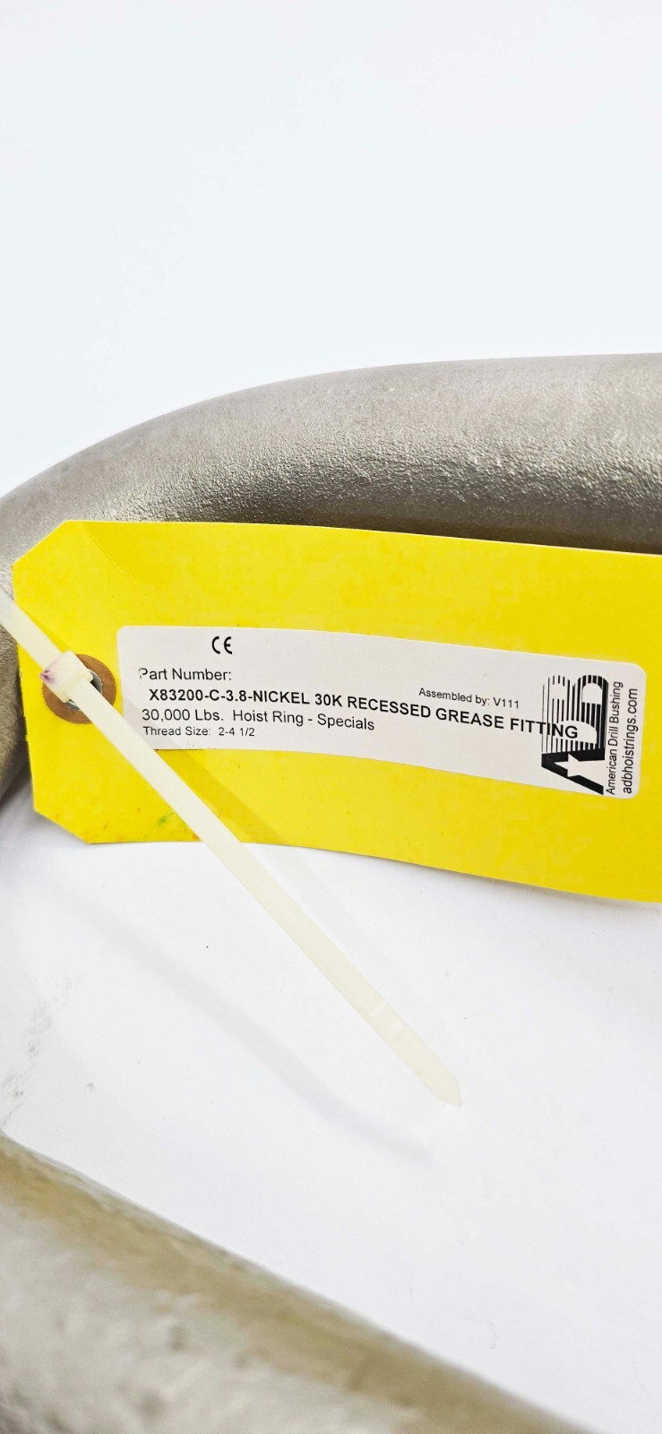 ADB Hoist Rings 30,000 lbs Nickel X83200-C-3.8