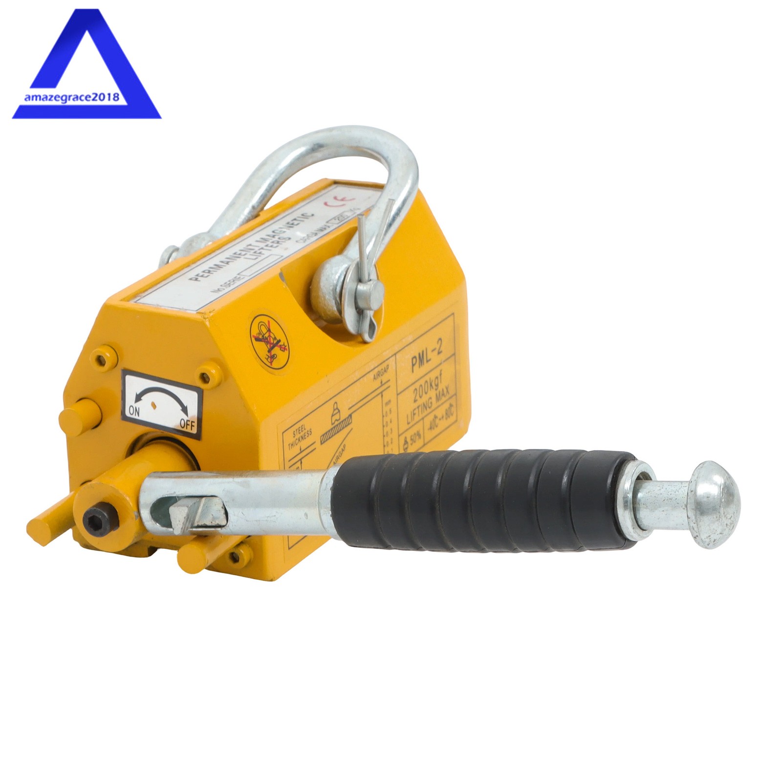 Magnetic Lifter Lifting Magnet 440 lbs/200 kg 2.5 Safety Factor Neodymium Hoist