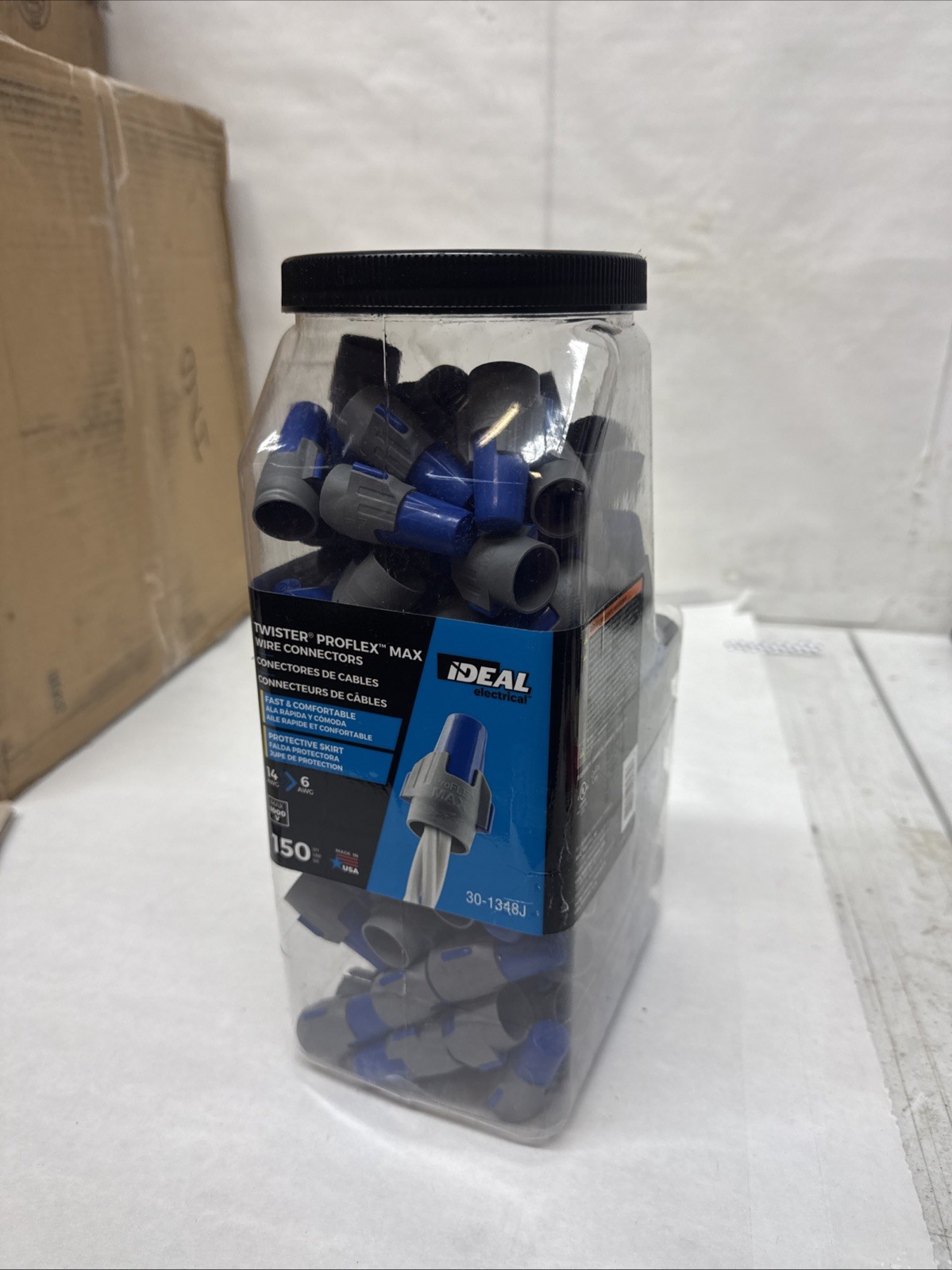 IDEAL 30-1348J Blue/Gray Twister® Proflex Max – Jar of 150 Winged Twist-On