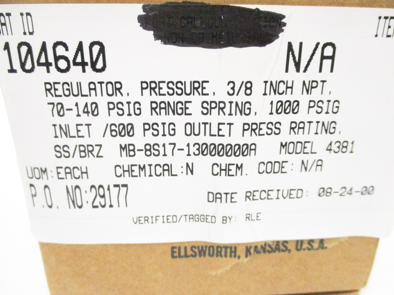CASHCO 4381SS/BR7/S1 NSMP