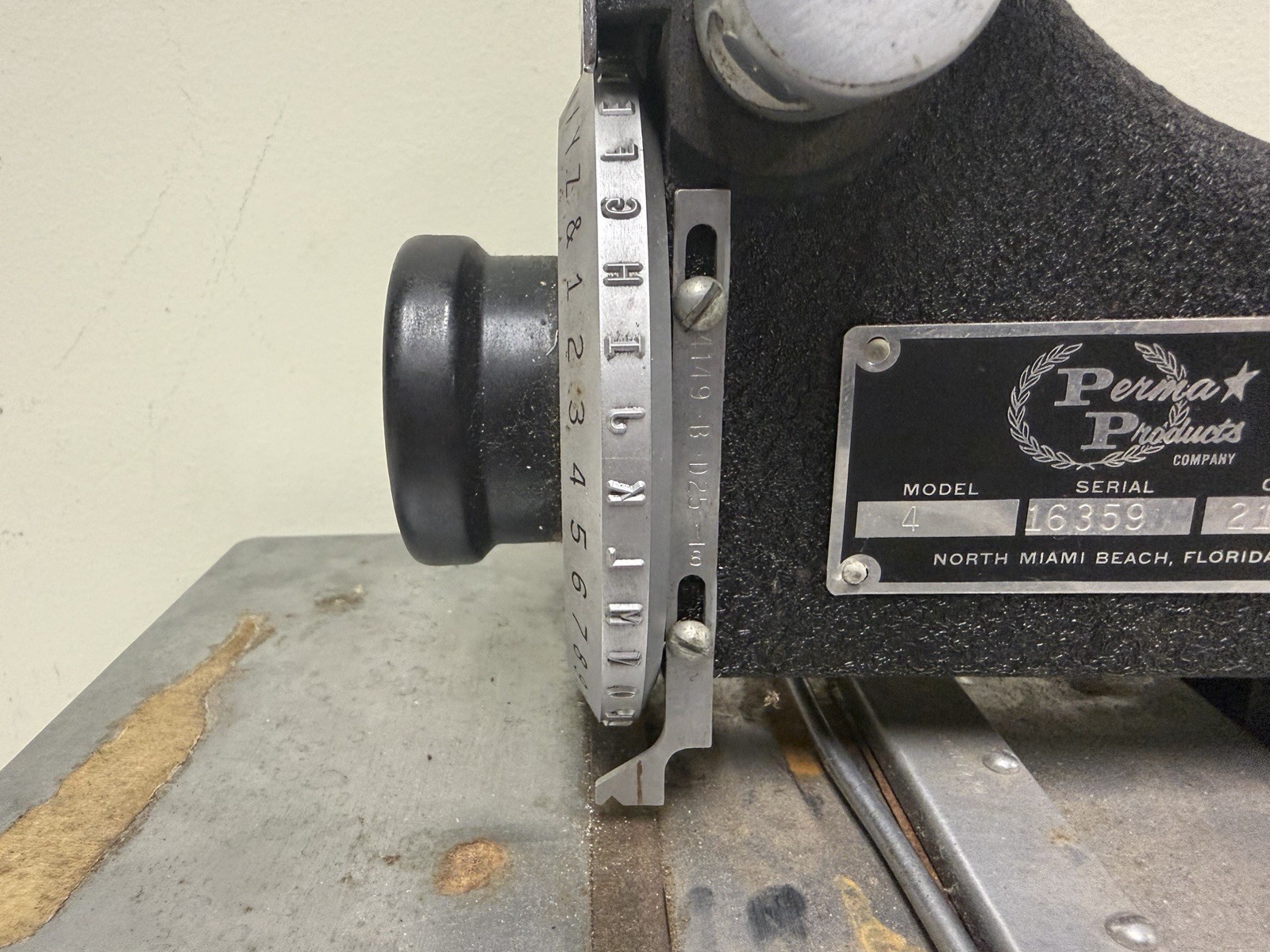 Perma Products Model 4 Manual Stamping/Embossing Press, Metal, Lettering Wheel