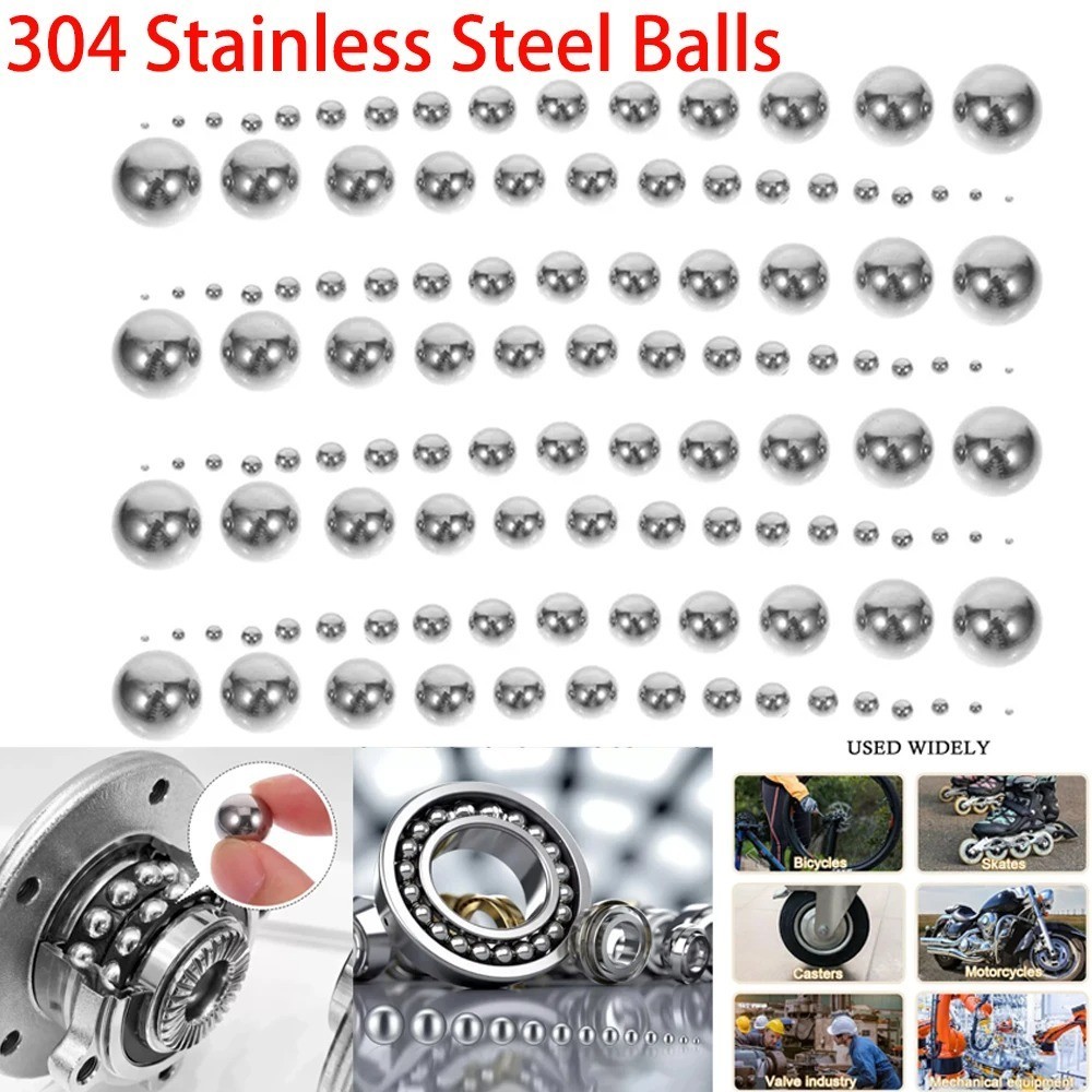 304 Stainless Steel Bearing Balls Precision Solid Ball Bearings 1mm-10mm Dia