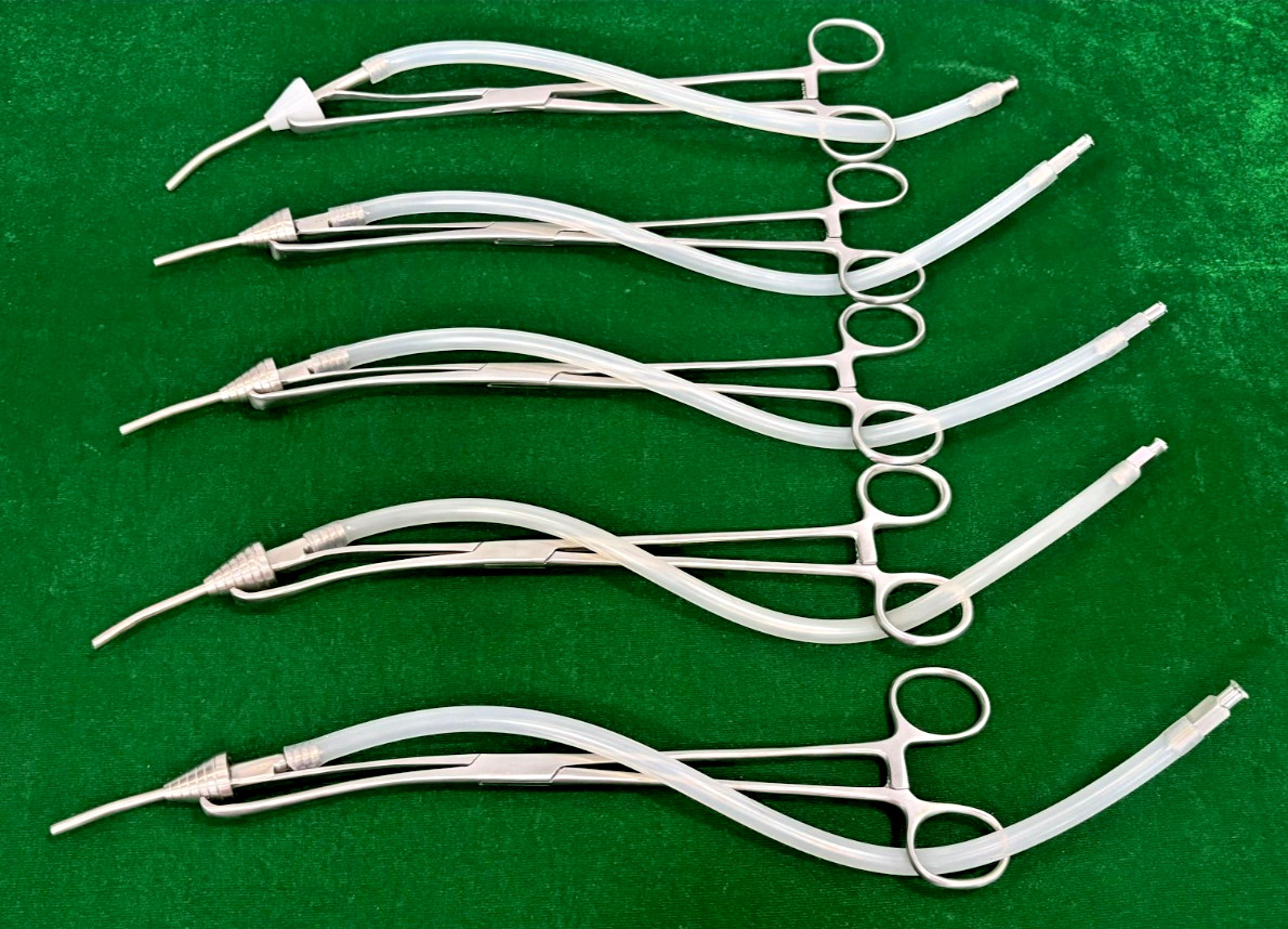 5 Pcs Laparoscopic Dye Injector with Uterine Manipulator Reusable Instruments