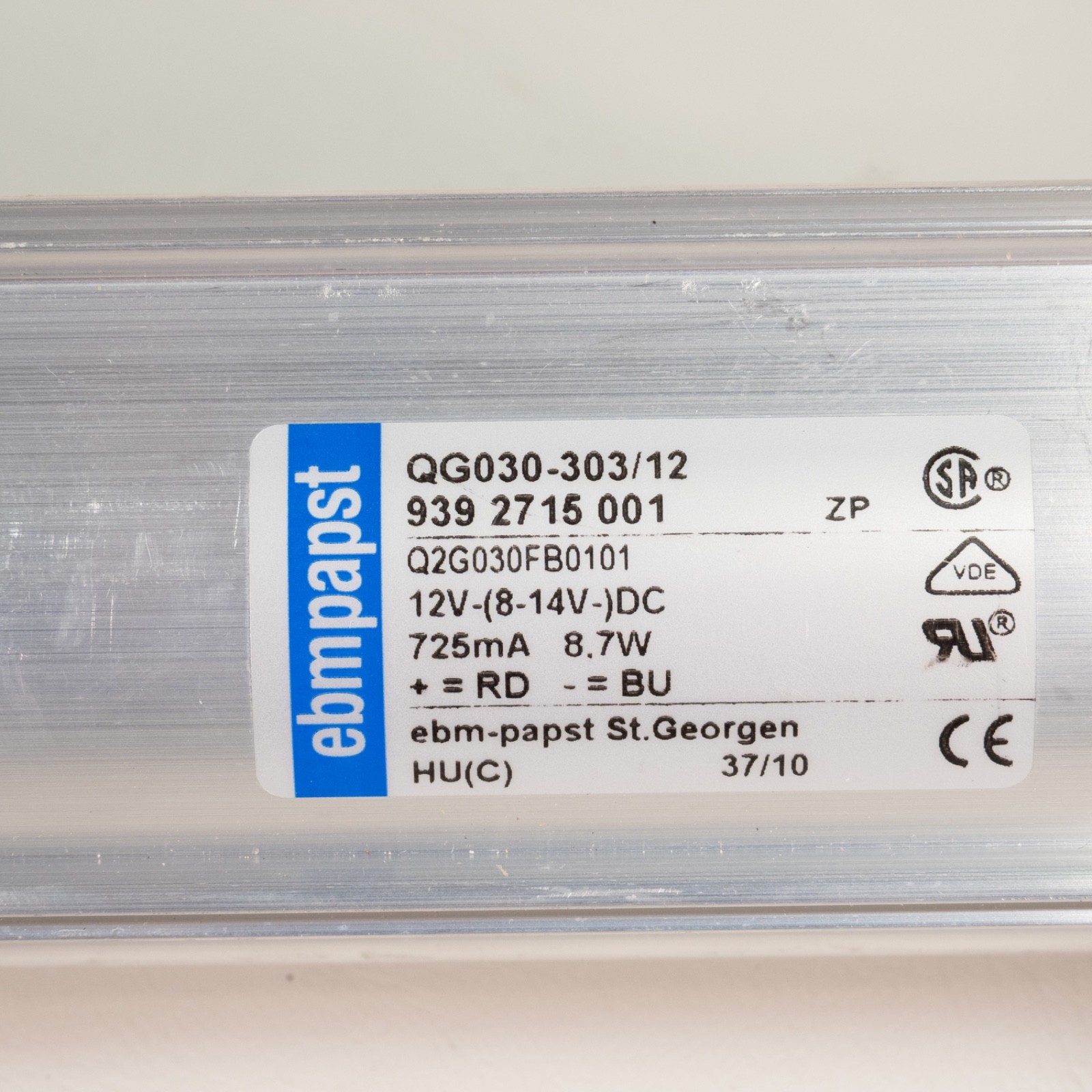 EBM-Papst 55442.41010 Tangential Crossflow Fan/Blower QLK45/1800 69CFM 2200RPM