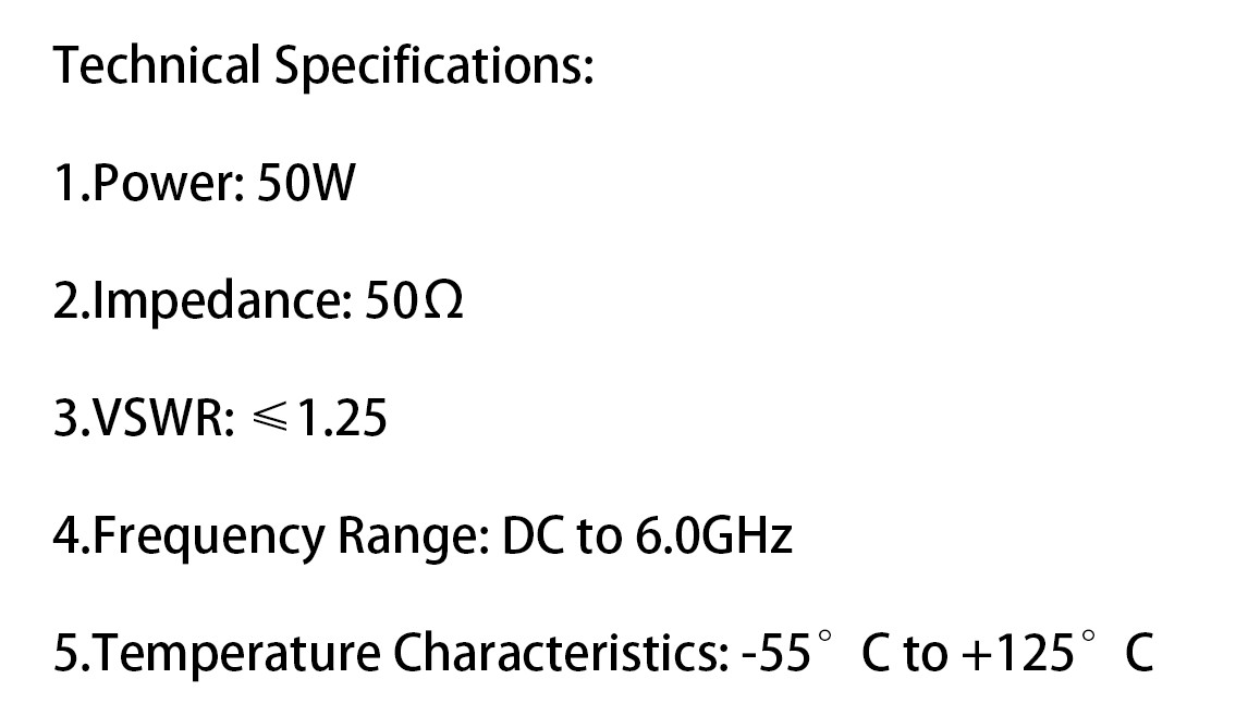50W N Male RF Dummy Load 50Ω DC-6GHz Coaxial Termination Base Station Test Load