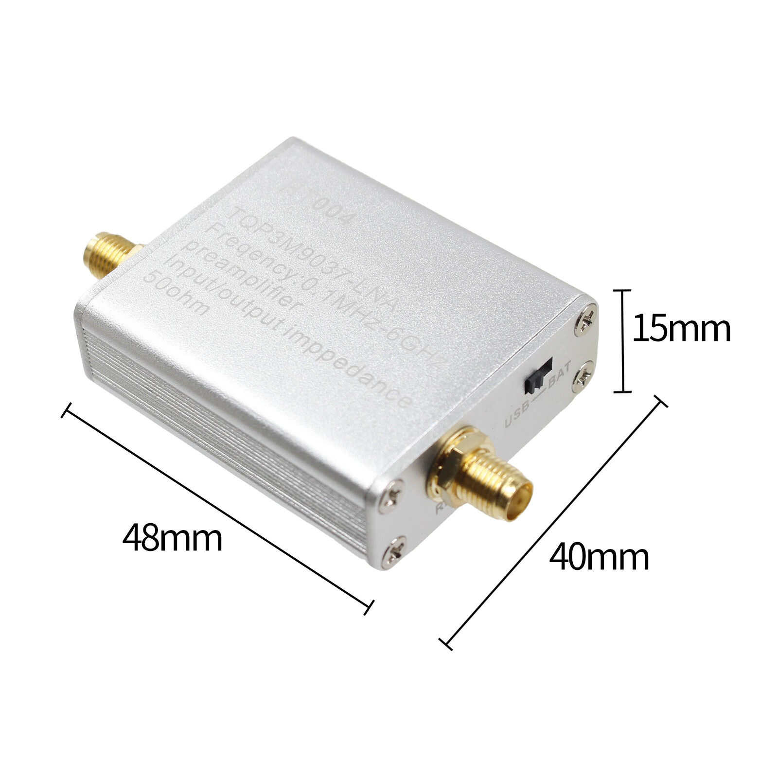 100K-6GHz HT004 Full Band Low Noise Amplifier 20dB High Gain Power Preamplifier.