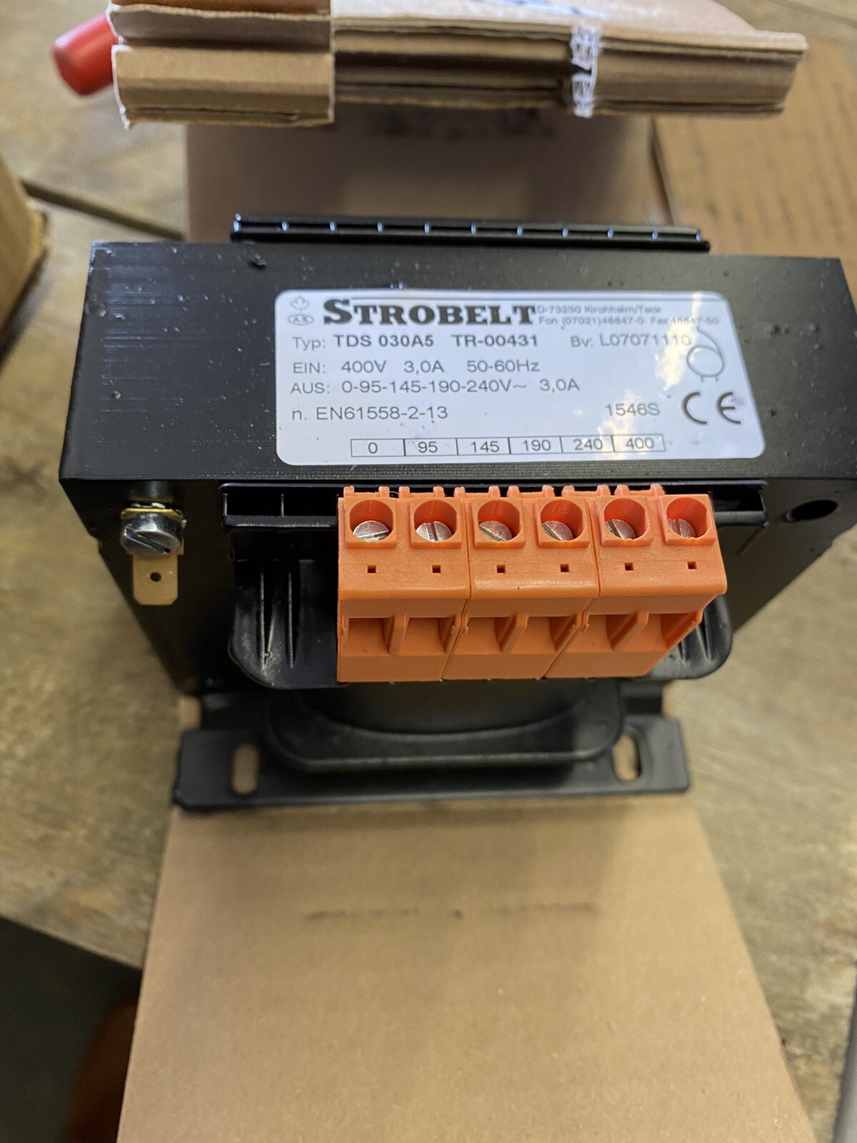 TDS 030A5, Transformer 3A, 400V, IP00, 5 Steps, Set of 2 Pcs.