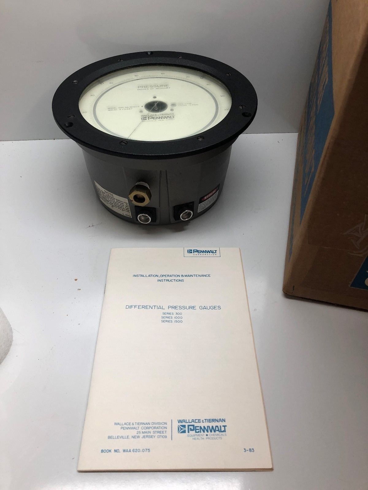 NEW WALLACE & TIERNAN PENNWALT DIFFERENTIAL PRESSURE GAUGE