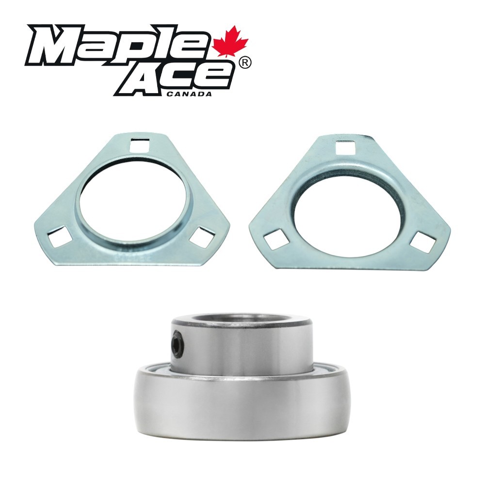 SBPFT205-16 Pressed Steel Housing Triangle Flanged 3-Bolt with Insert Bearing 1″