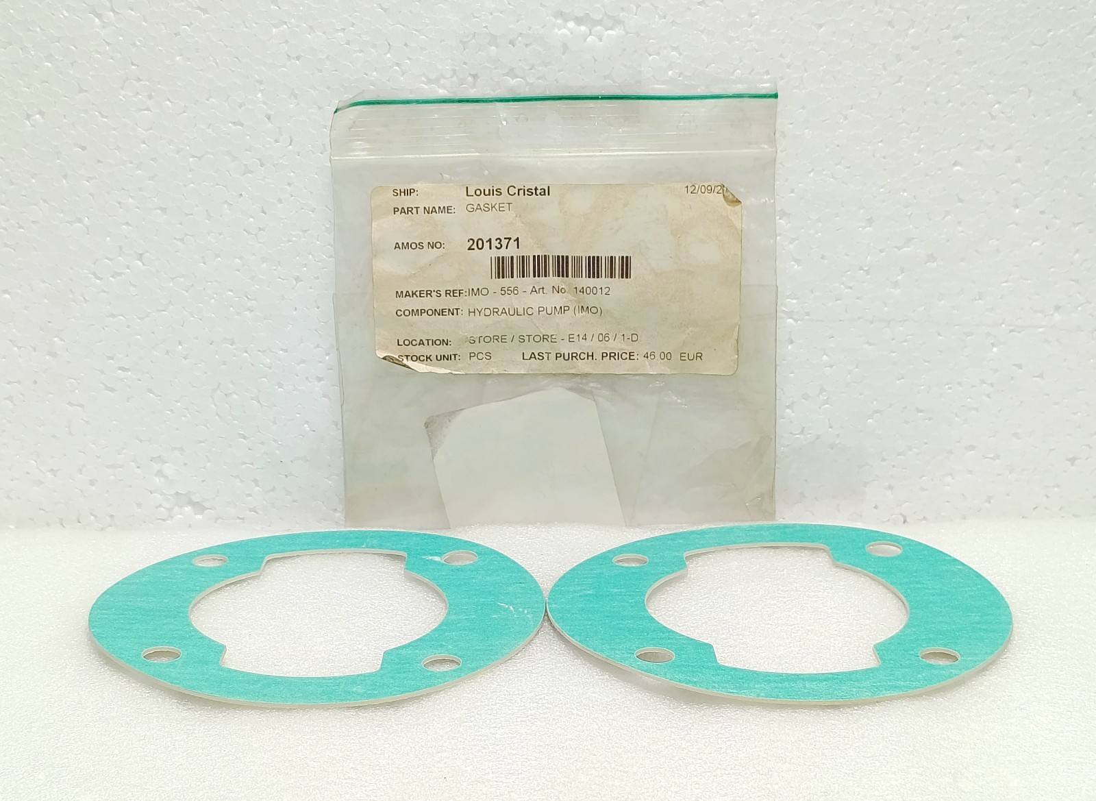 KLINGERSIL C-4430 140012 IMO 556 HYDRAULIC PUMP GASKET SURPLUS REPLACEMENT PART
