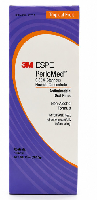 3M ESPE PerioMed 0.63% Stannous Fluoride Oral Rinse Tropical Fruit 10 oz