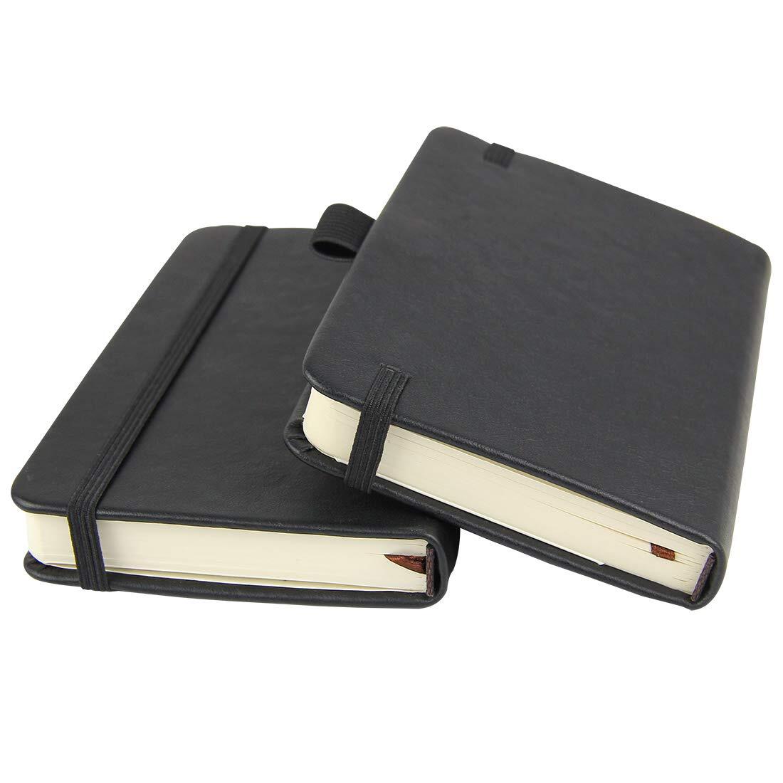 (Paquete De 2) Cuaderno De Bolsillo De 3,5″ X 5,5″, Diario Pequeno De Tapa D…