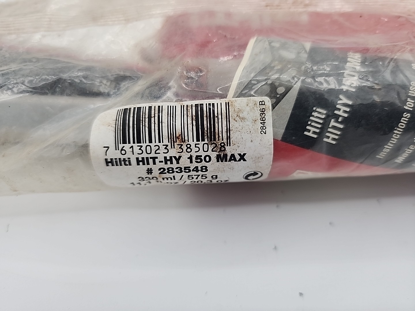 Hilti ANCHOR Adhesive Hit-Hy 150 Max Model 283548