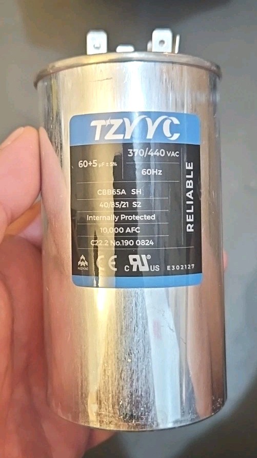 60+5 60/5 uF MFD 370-440V 440 VAC High Quality Motor Dual Run Capacitor CBB65