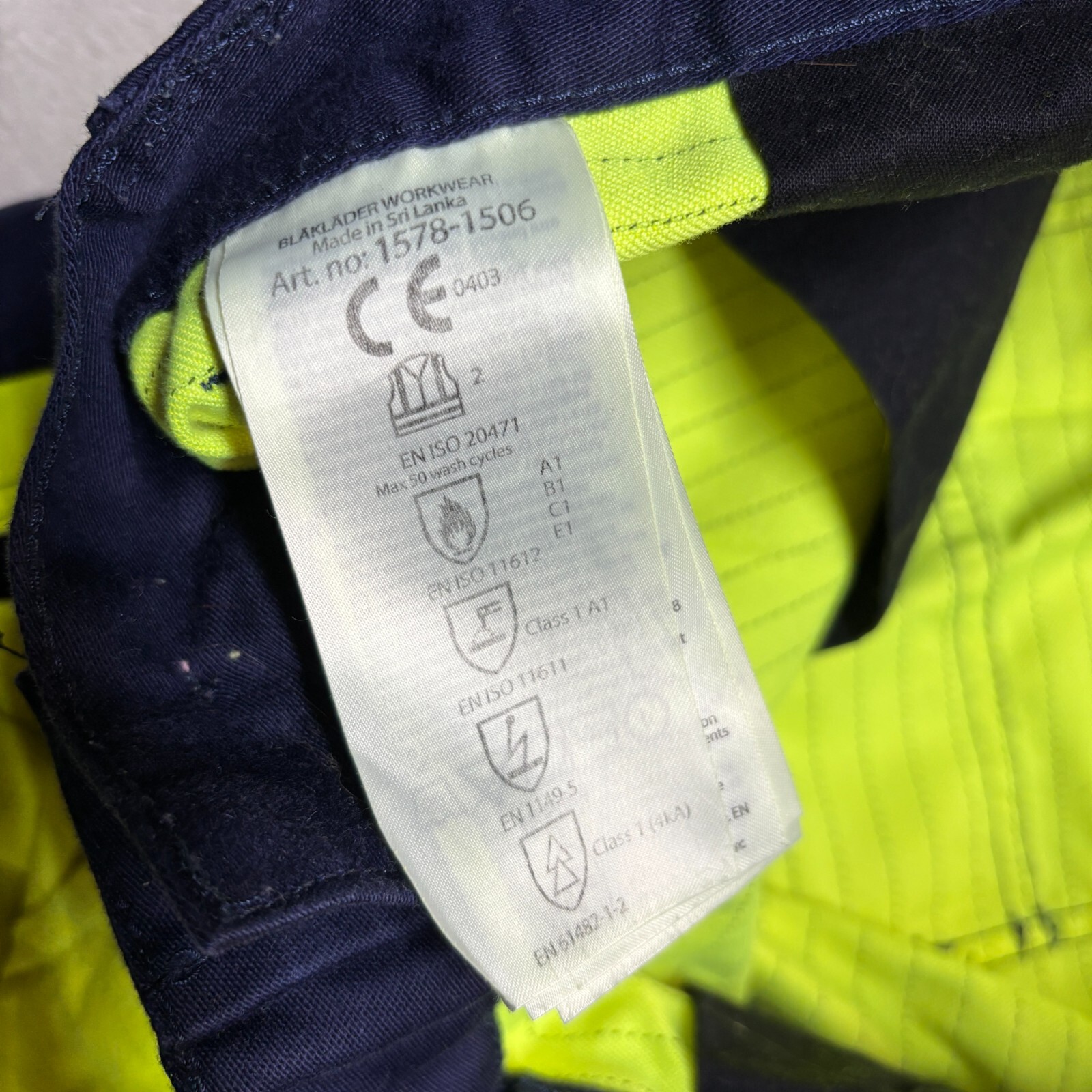 Blaklader 1578 Hi-Vis Multinorm Craftsman Pants Flame Electric Arc Resistant 2XL