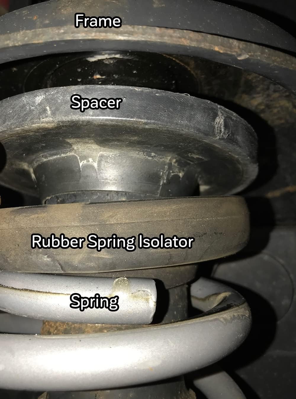 1″ Front Spring Spacer Leveling Kit, Compatible with Jeep Wrangler JK 2007-2018,