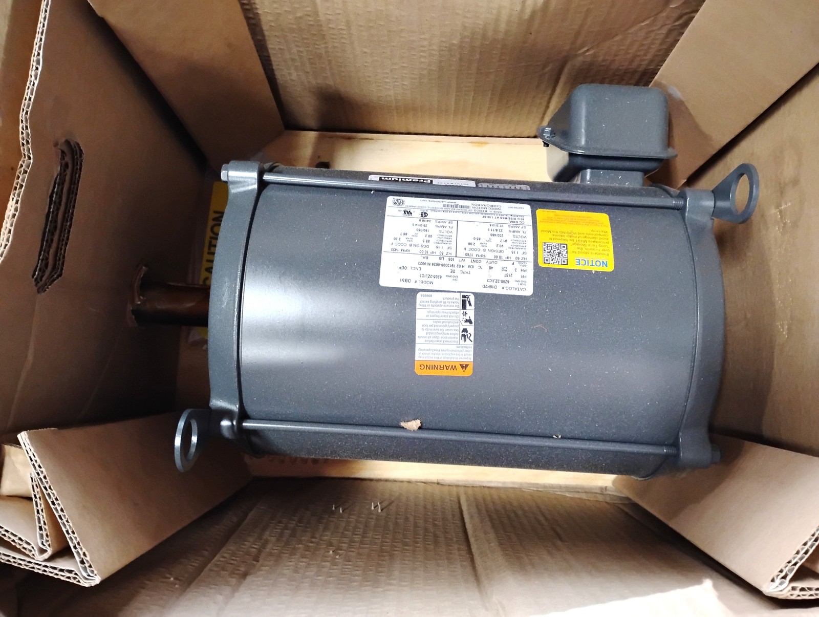 NIDEC US Motors D10P2D 230/460 190/380 V 10 HP 1455/1765 RPM 215T ODP Motor