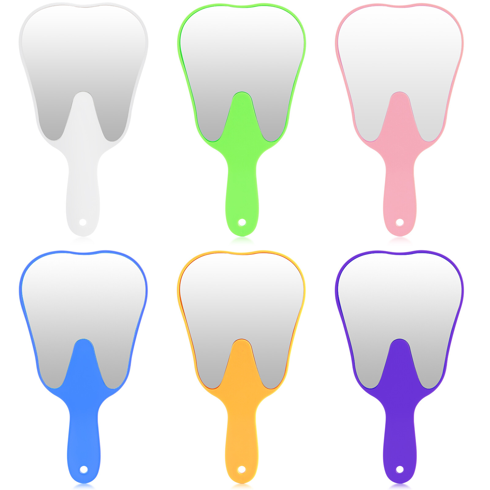 Dental Handheld Mirror Tooth Shaped Tooth Inspection Instrument Makeup Mirror
