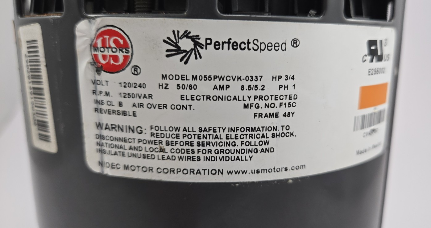 Goodman Amana 3/4 HP PerfectSpeed Blower Motor 0131M00271 240V CCWLE
