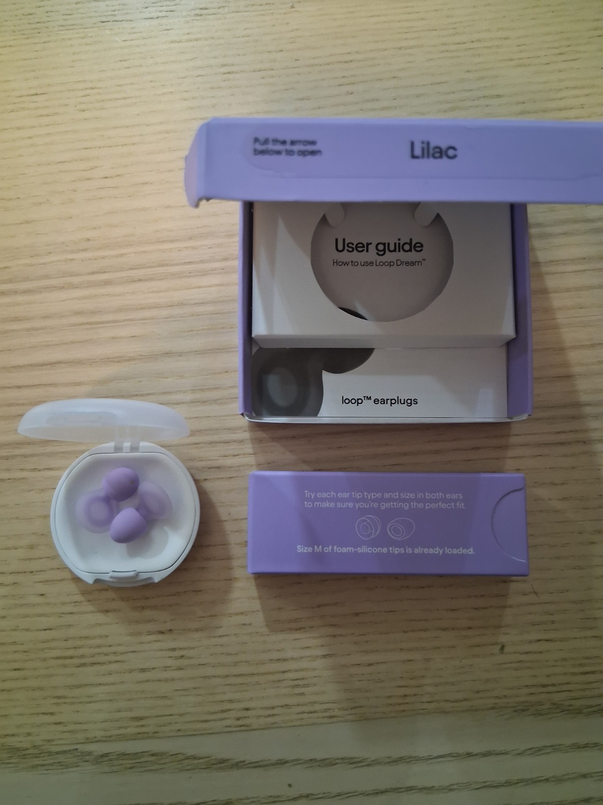 Loop Dream Earplugs Lilac – Silicone/Foam Earplugs for Peaceful Sleep