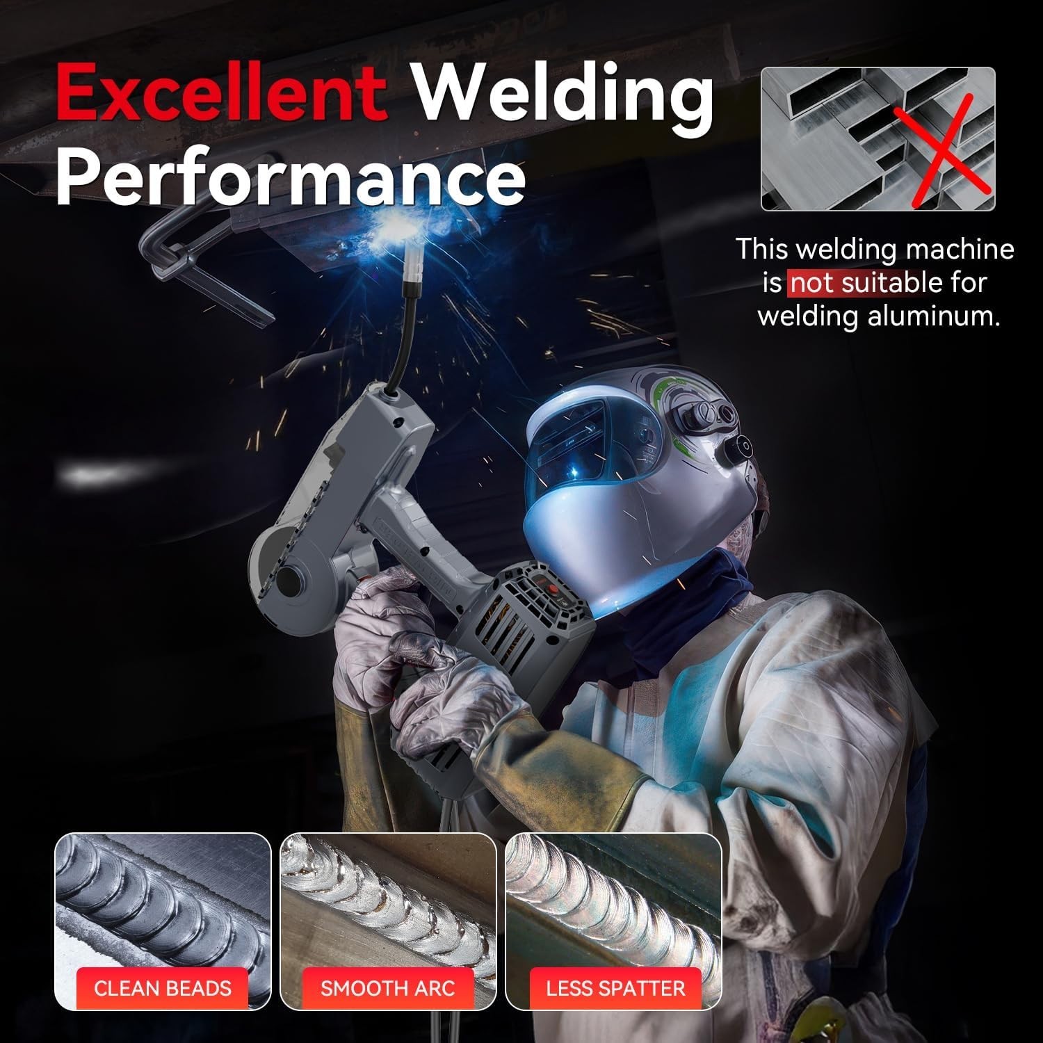 Handheld Flux Core MIG Welder 110V, 140A Portable Welding Machine,Inverter Wire