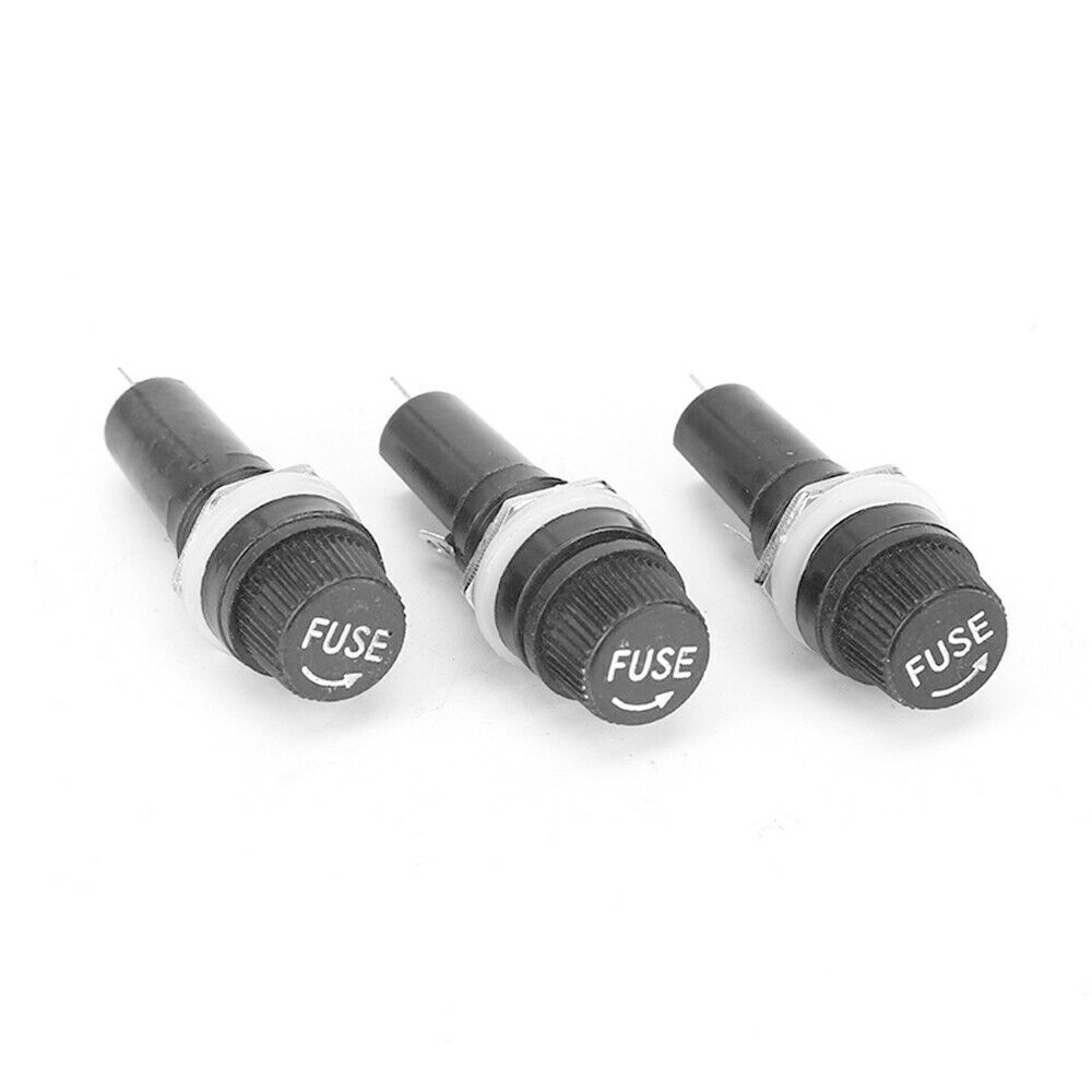 8PCS Panel Mount Chassis Fuse Holder for 6x30mm 15A 125V Fuses Easy to Use US