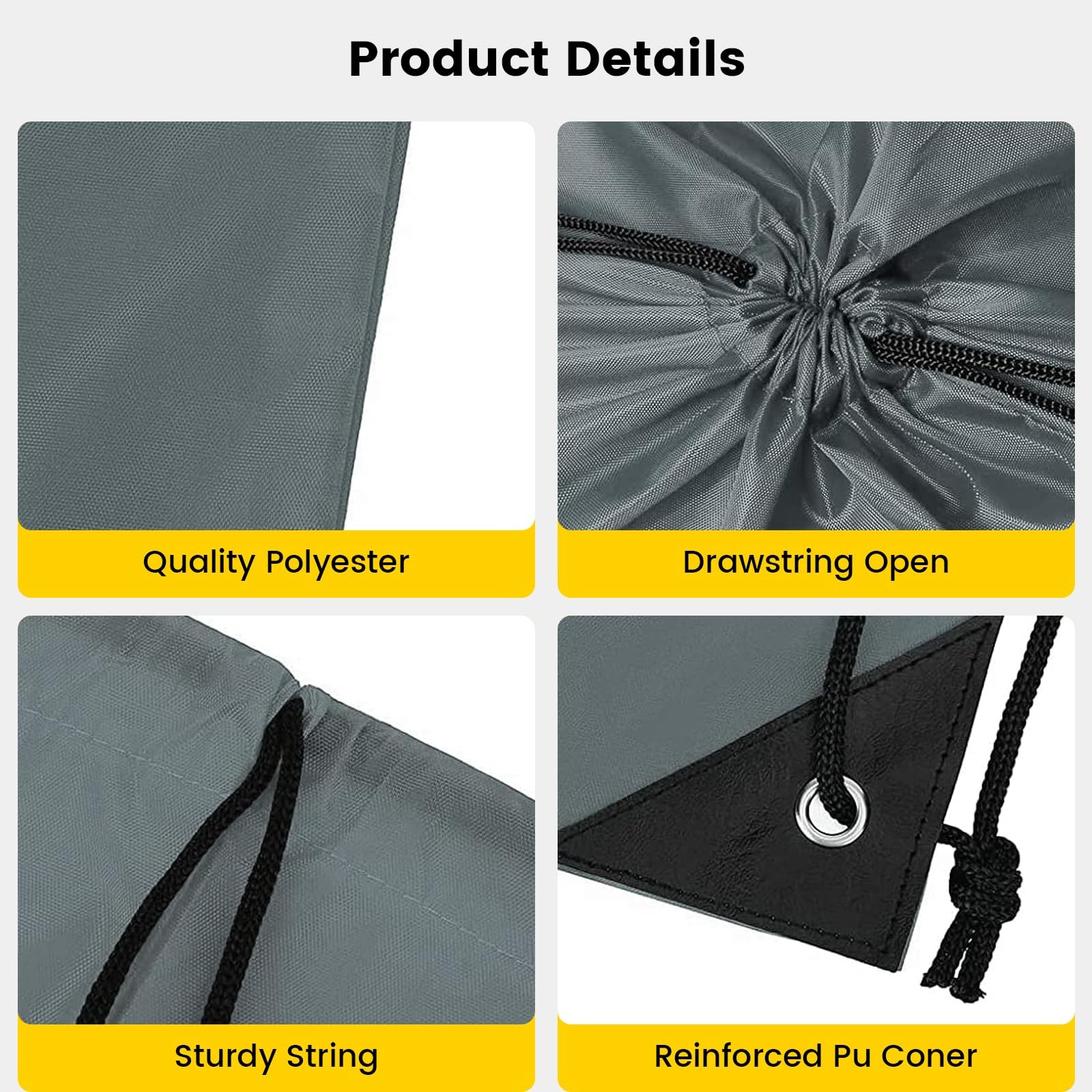 Vorspack 60 Pcs Drawstring Bags Bulk, 15.7 x 13.3 One Size, Multicolor