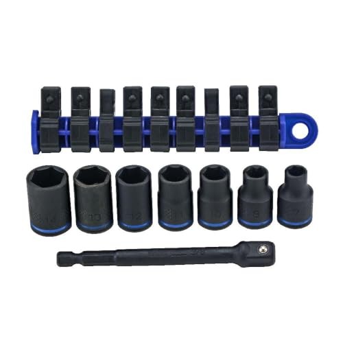 Wiha 72094 8-Piece 3/8″ Drive Metric Impact Socket Set